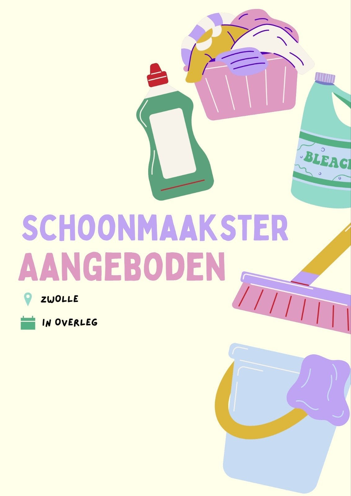 Schoonmaakster aangeboden, Vacatures, Vacatures | Schoonmaak en Facilitaire diensten, Vanaf 3 jaar, Overige vormen, Geschikt als bijbaan