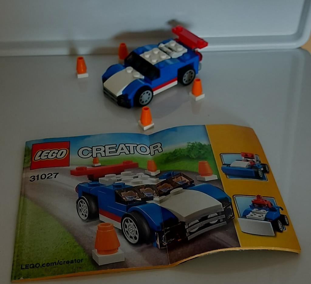 Lego 31027 Blue car, Gebruikt, Lego, Ophalen of Verzenden, Compleet