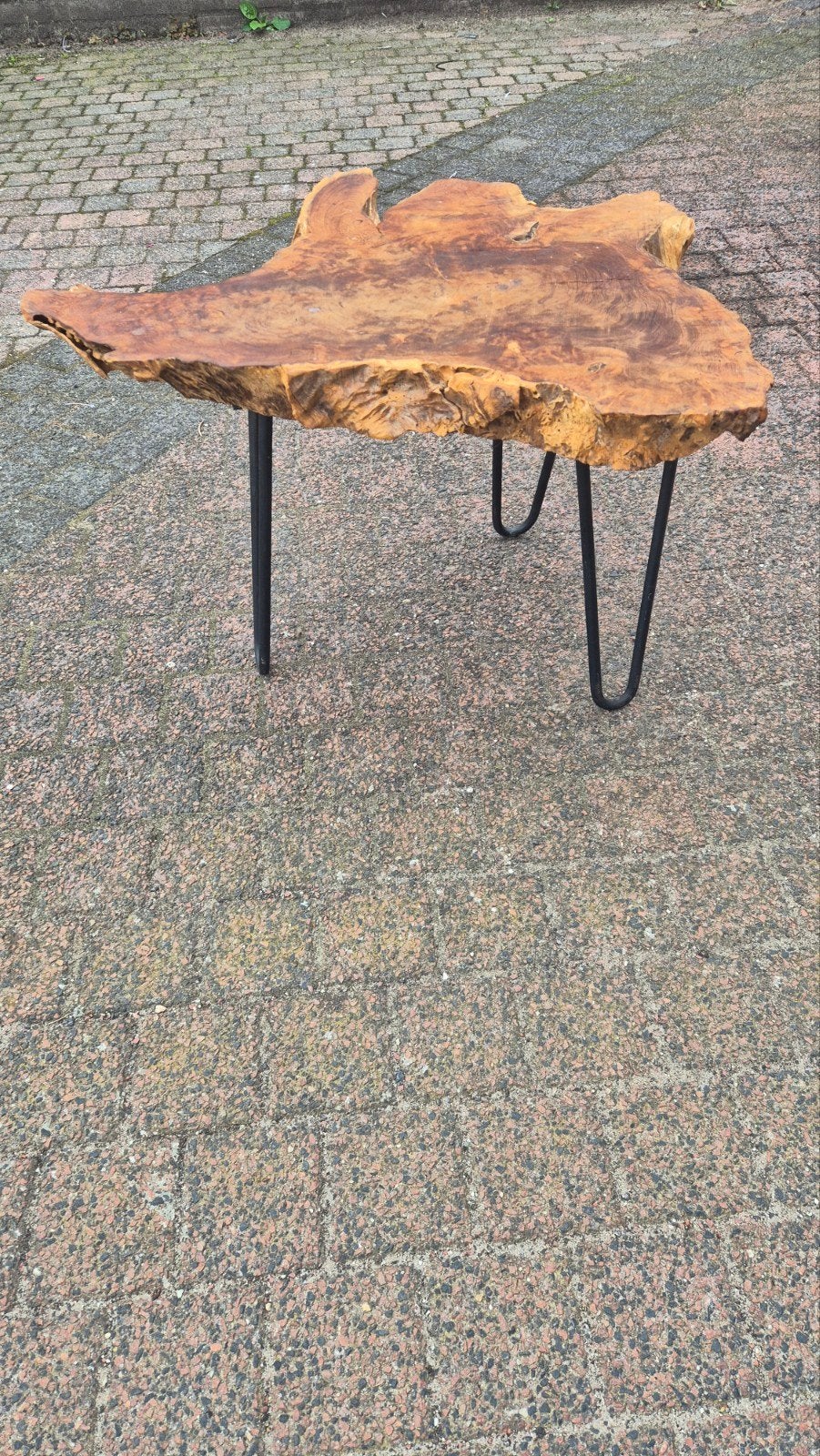 Bijzettafel PTMD Collection - Houten blad, 40 cm hoog, Huis en Inrichting, Tafels | Bijzettafels, Ophalen, Minder dan 45 cm, Gebruikt