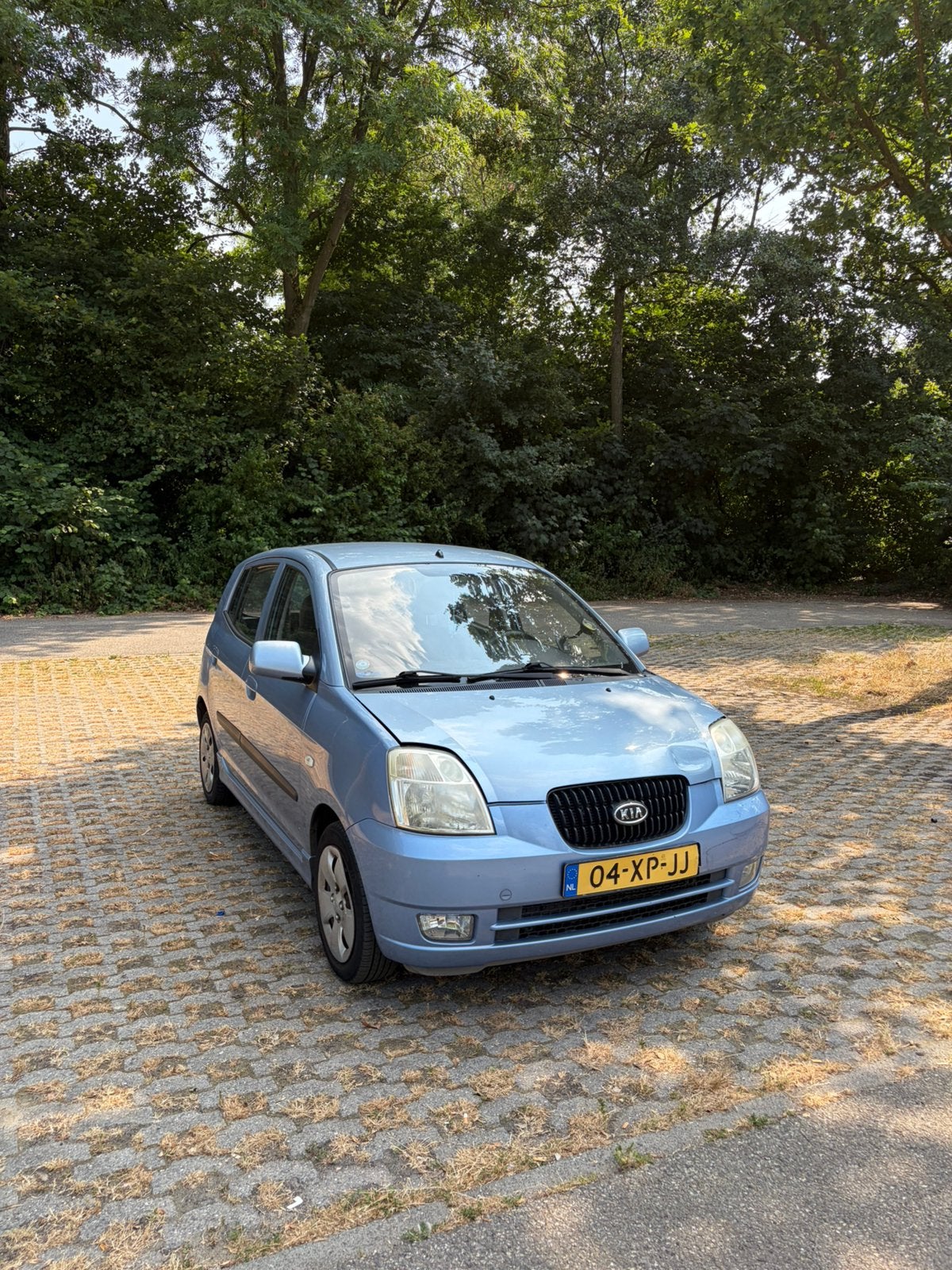 Kia Picanto 1.0 2007 Blauw met (Carplay) LEES BESCHRIJVING!, Auto's, Voorwielaandrijving, 4 cilinders, 61 pk, Origineel Nederlands