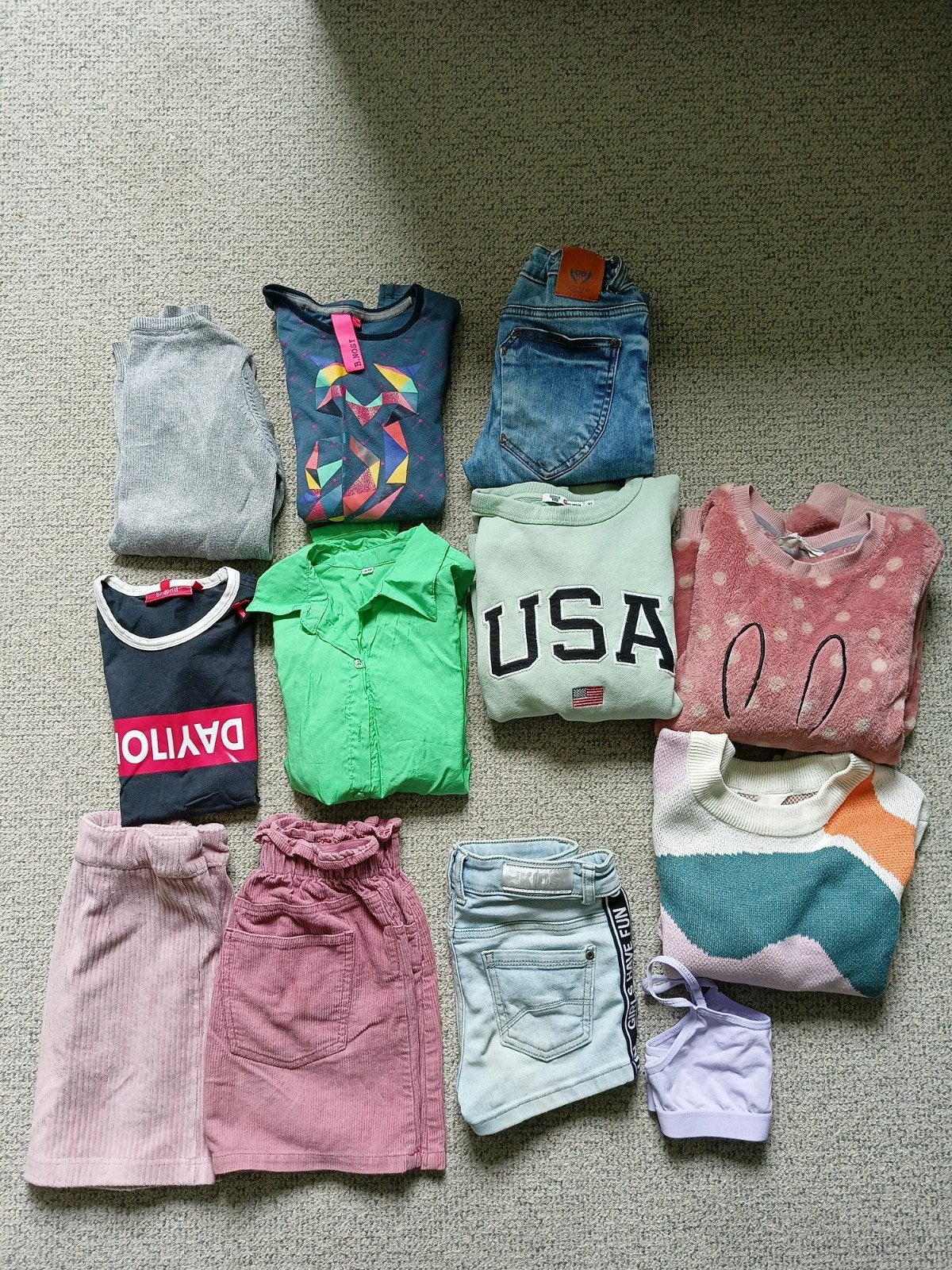 Pakket meiden 134-140 hm, Zara, America today, brand en meer, Ophalen of Verzenden