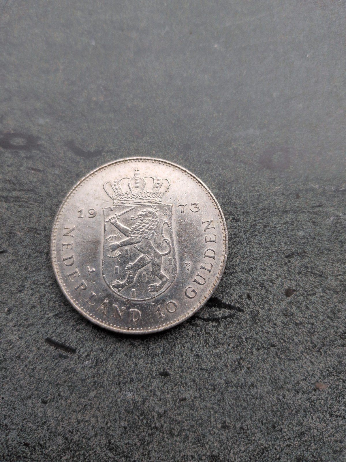 Zilveren 10 Gulden Munt Juliana 1973, Ophalen, Koningin Juliana, Zilver, Losse munt