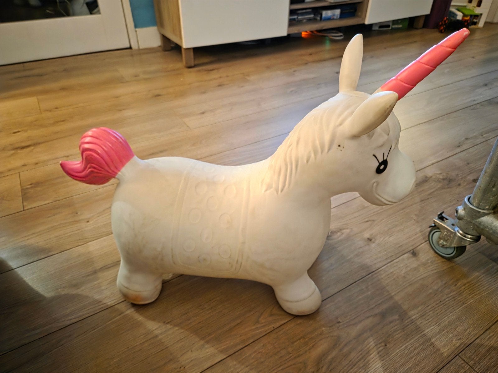 Skippybal Eenhoorn - Wit met roze details, Ophalen, Gebruikt, Meisje