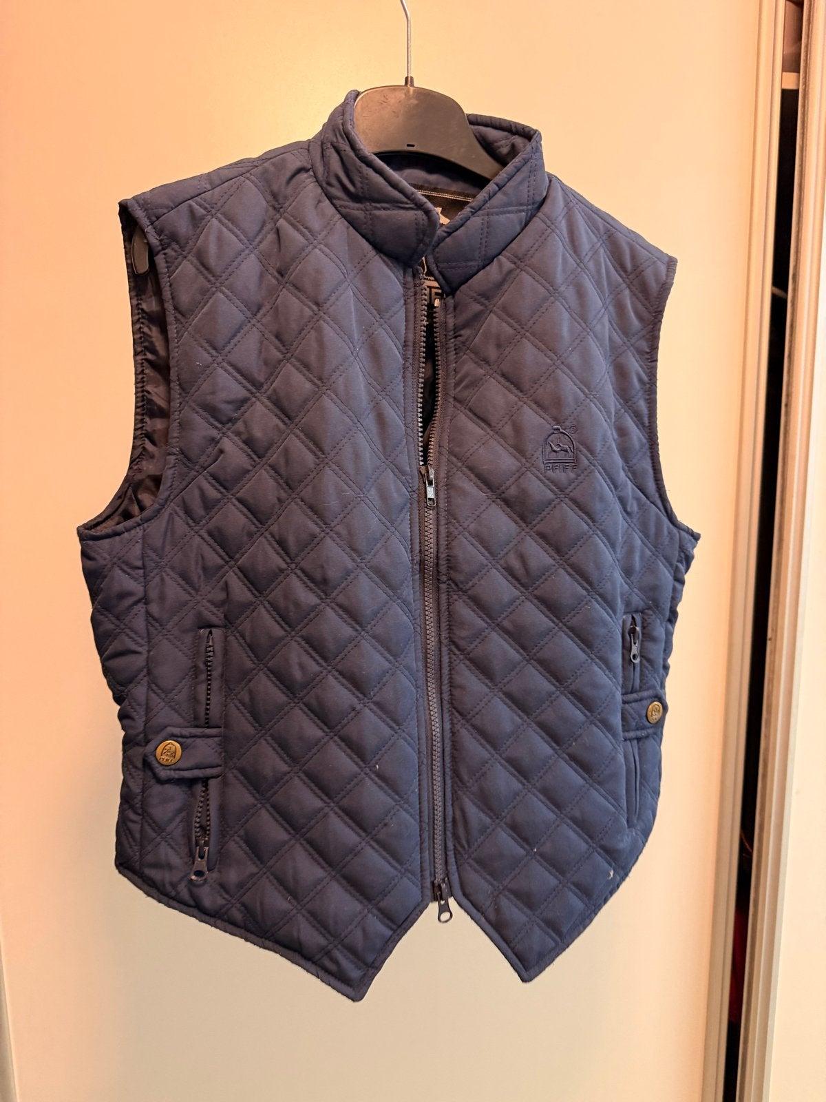 Meisjes bodywarmer paardrijden, maat L (valt kleiner), Ophalen of Verzenden, Zo goed als nieuw, Maat 38/40 (M), Blauw