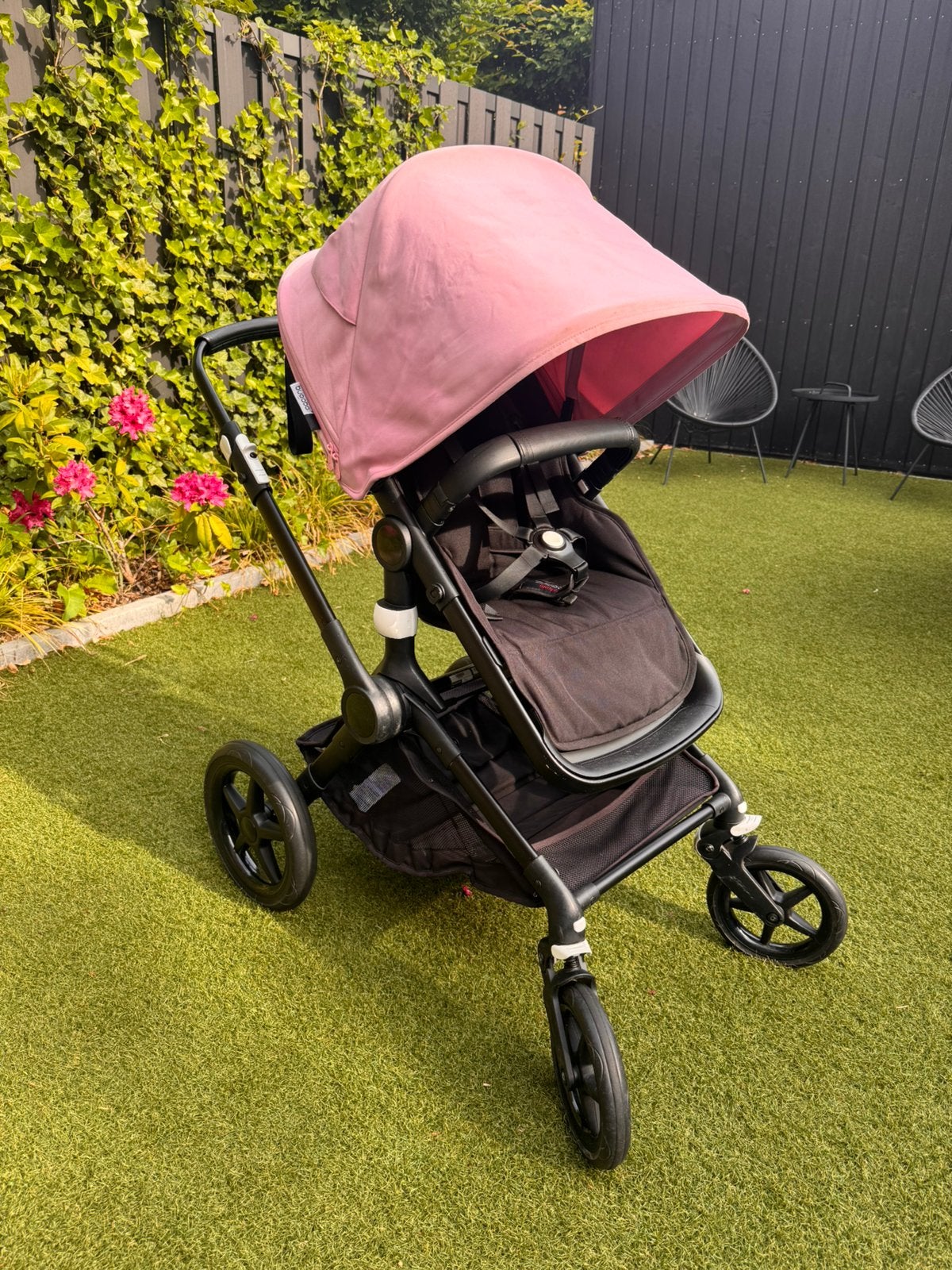 Bugaboo Fox 2 Roze incl reiswieg wintersack en adapter, Bugaboo, Ophalen of Verzenden, Combiwagen, Verstelbare duwstang