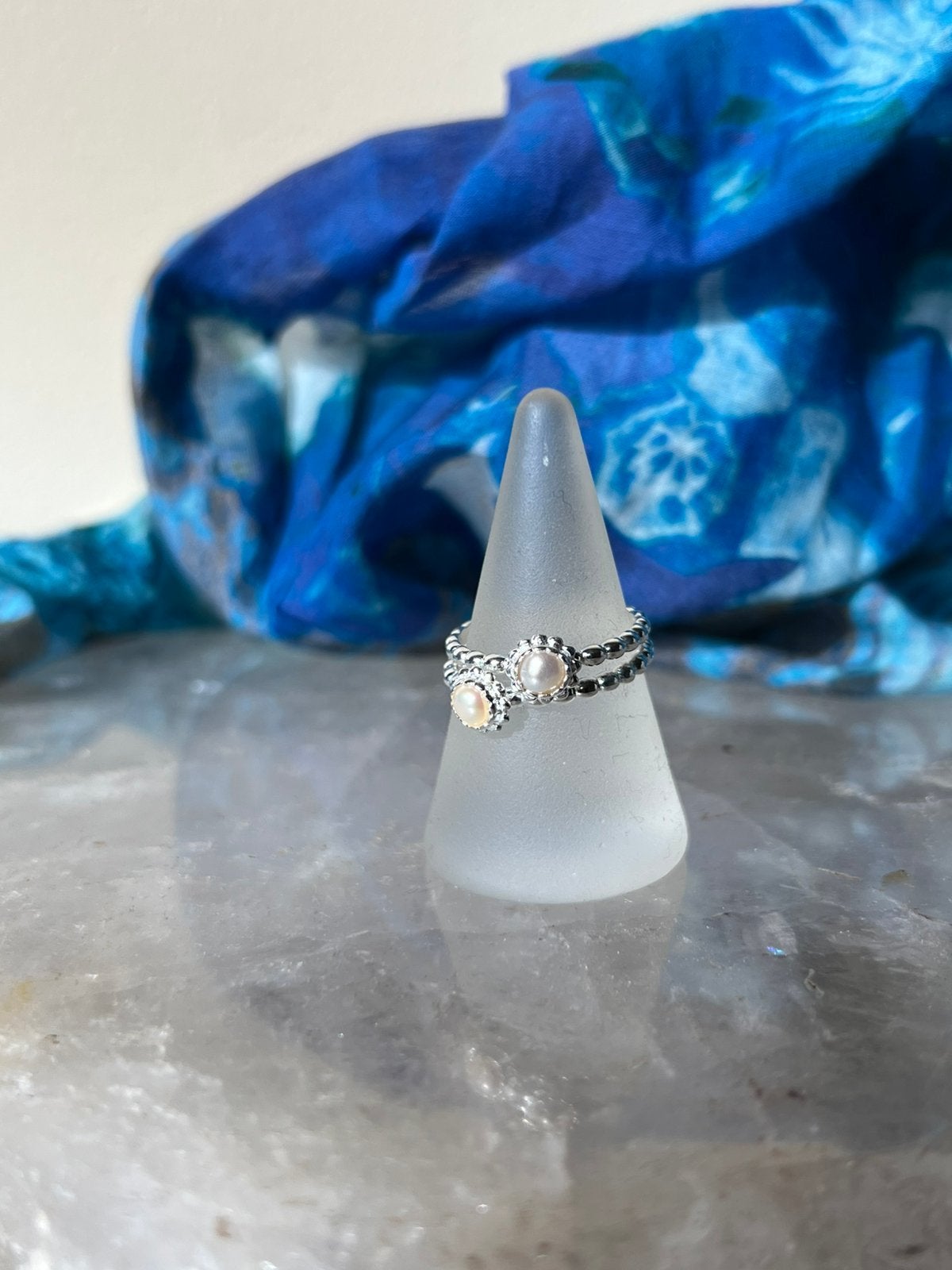 Parel zoetwater beschermt harmonie liefde geluk balans, Sieraden, Tassen en Uiterlijk, Ringen, Wit, Magnolia11, Nieuw, Ophalen of Verzenden