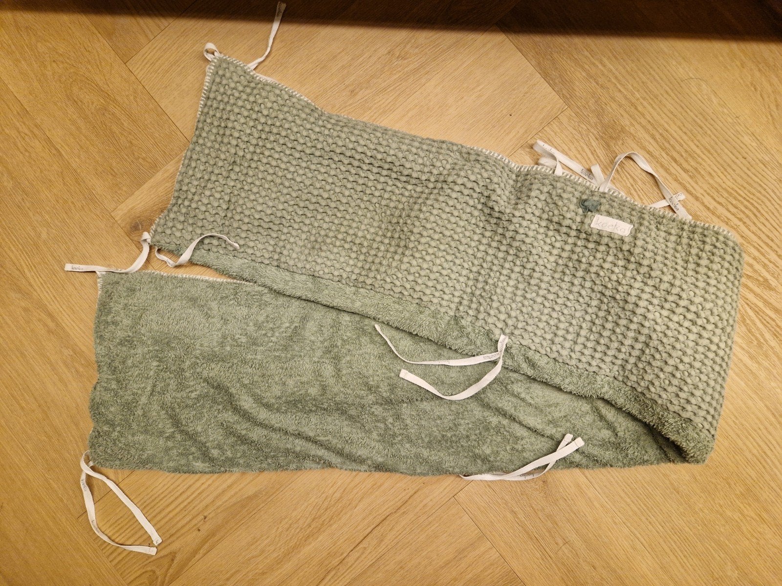 Koeka ledikant bumper wafelstof groen, Groen, Gebruikt, Overige typen, Koeka