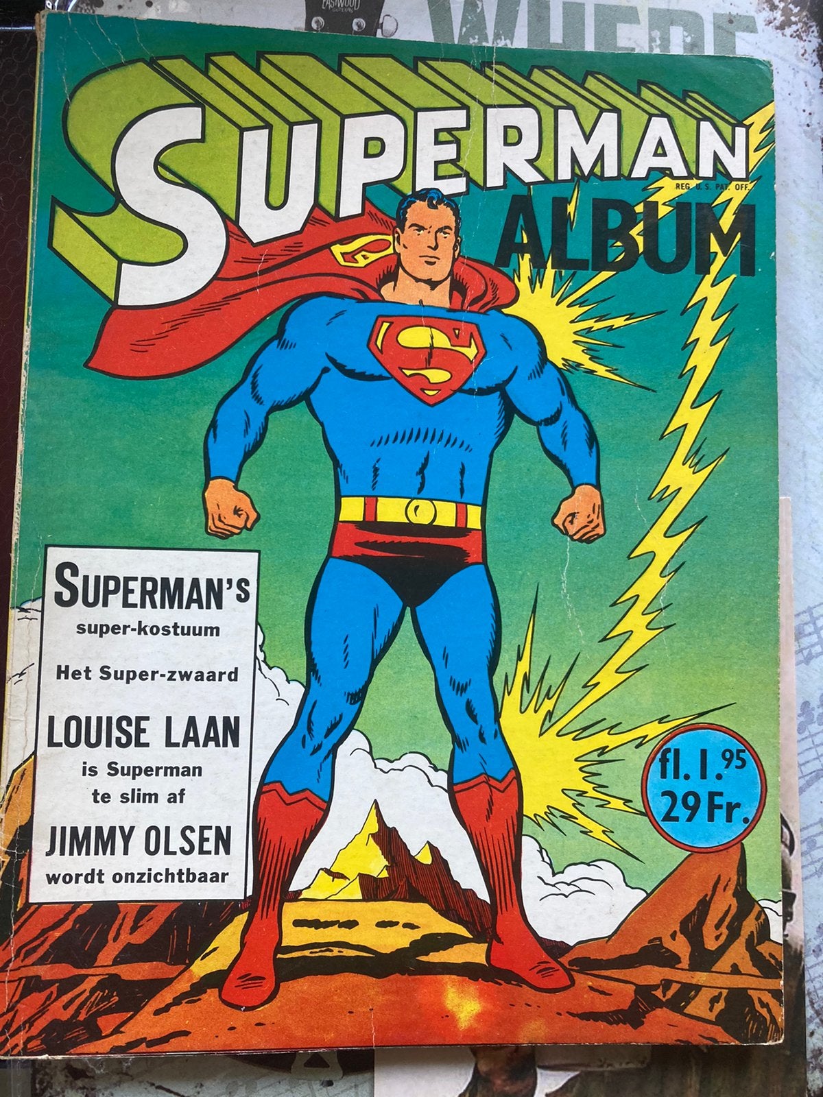 Superman album strip stripverhaal, Ophalen of Verzenden, Gelezen