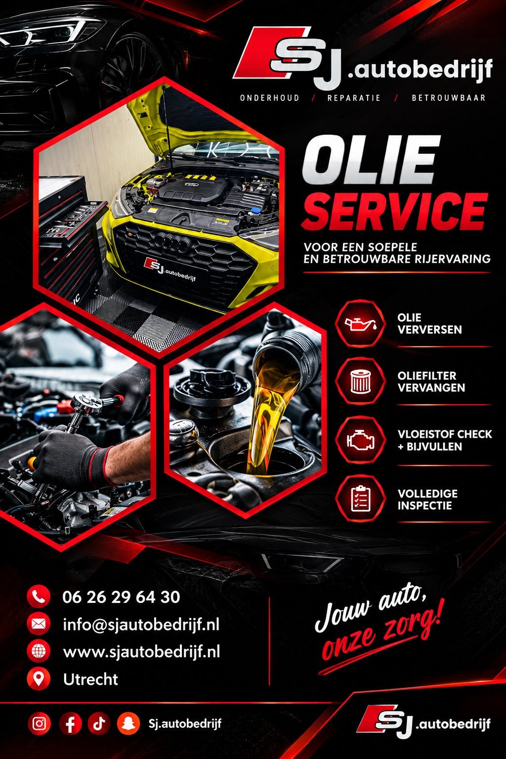 Olieservice | Onderhoudsbeurt aan u auto, Ophalen