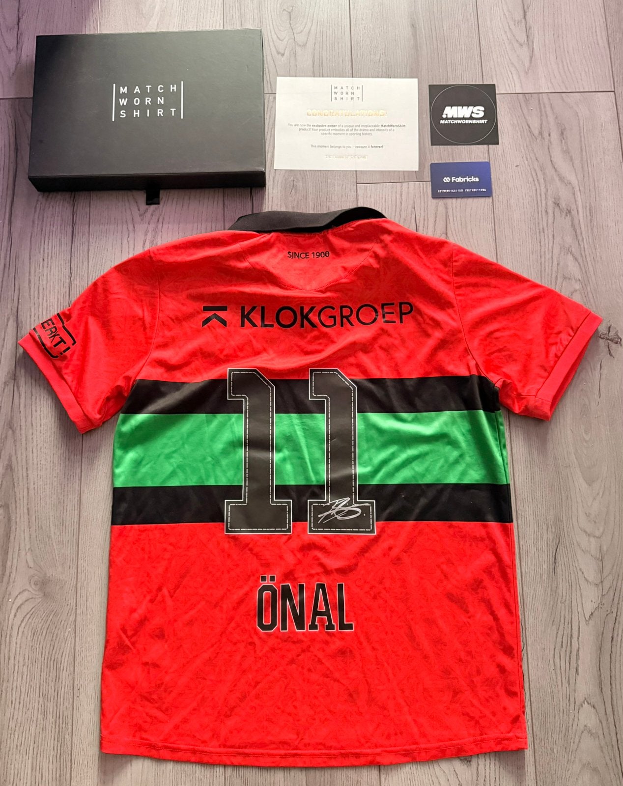 Matchwornshirt önal Basar NEC Nijmegen Lille LOSC shirt Onal, Maat M, Ophalen of Verzenden, Gebruikt, Shirt