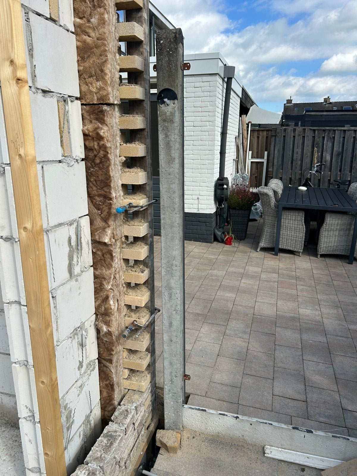 Betonpaal schutting grijs, Ophalen, Gebruikt, 250 cm of meer, Palen