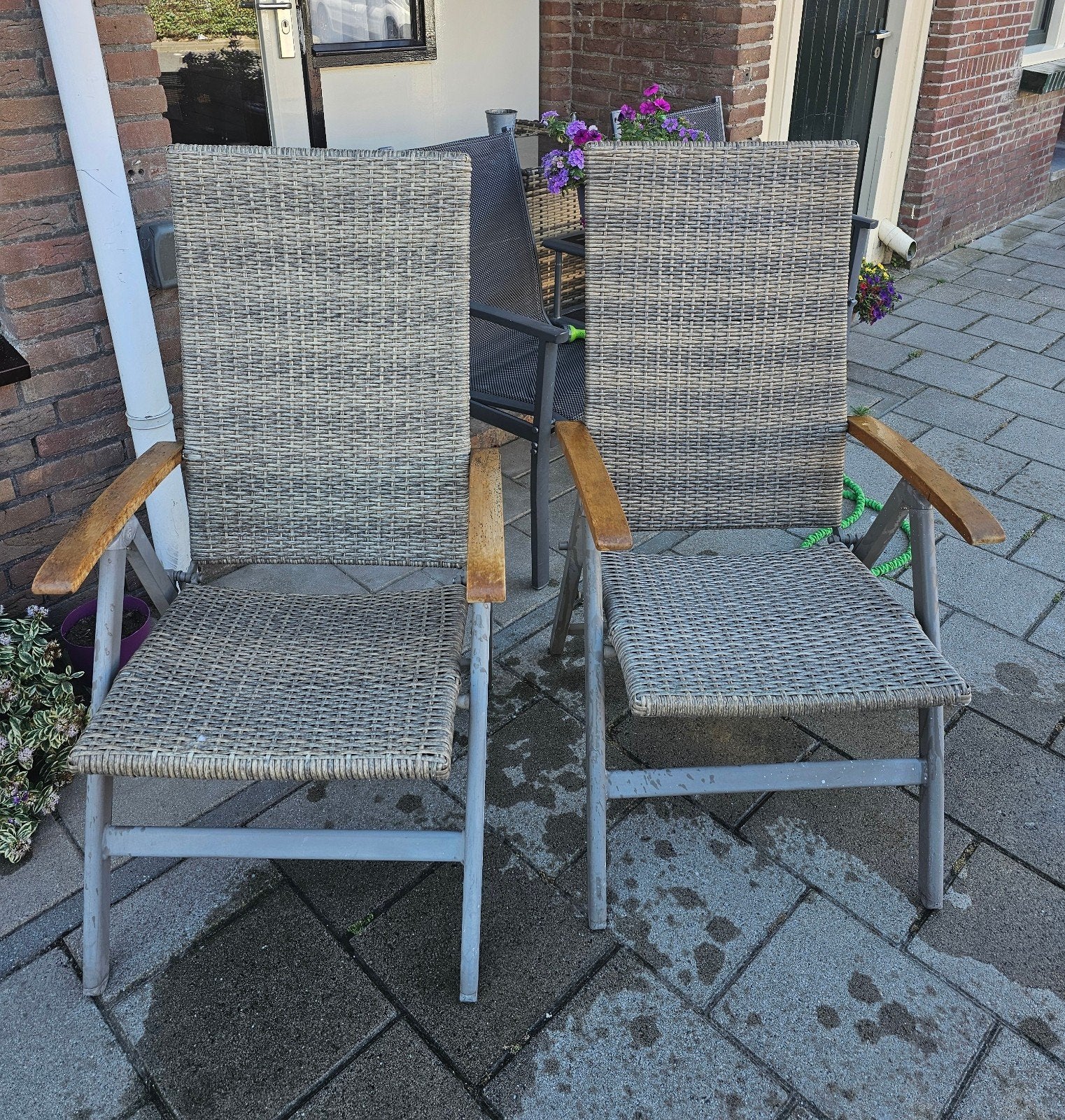 Stoelen voor in tuin of strand, Ophalen, Gebruikt, Rotan