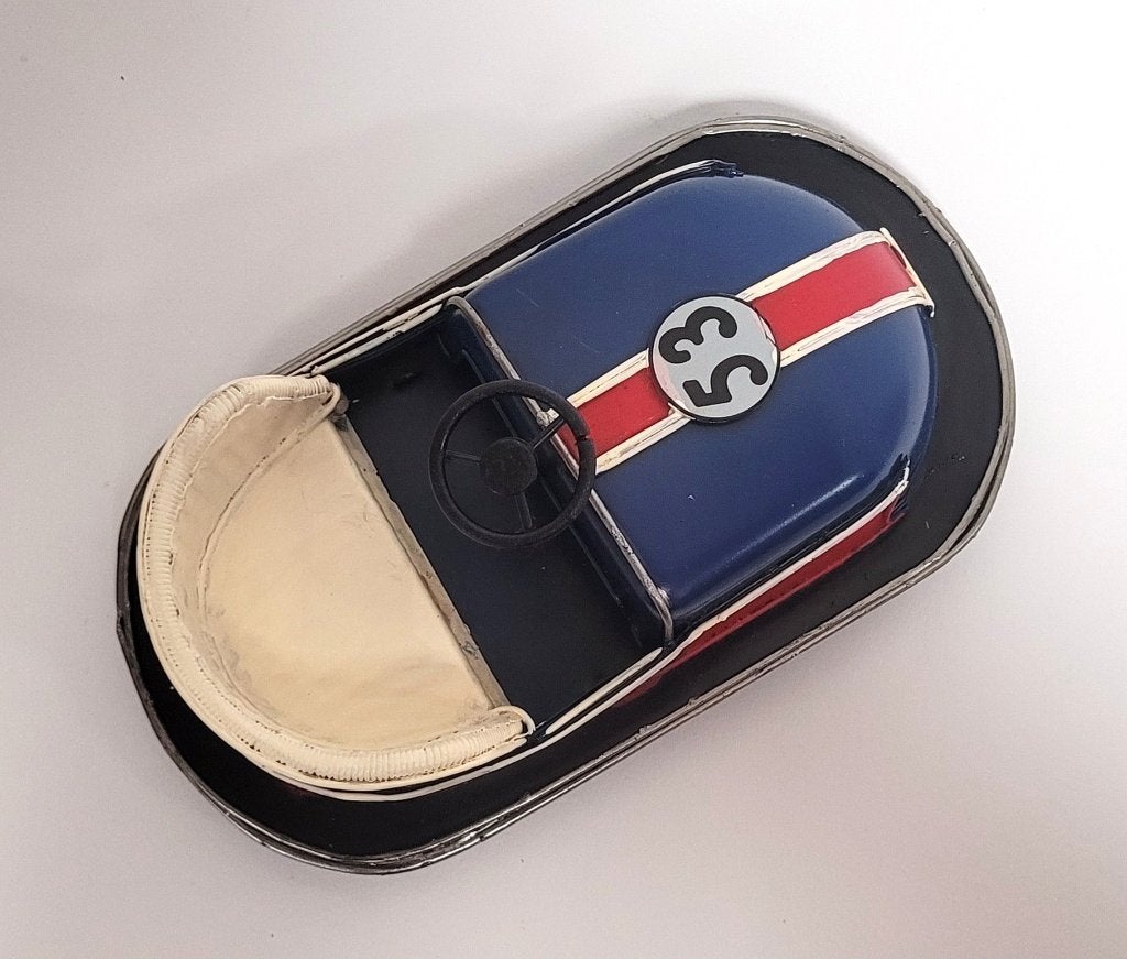 Botsauto Bumpercar blauw miniatuur model van metaal deco, Info@deconoord.nl, Deco Noord, Nieuw, Ophalen of Verzenden