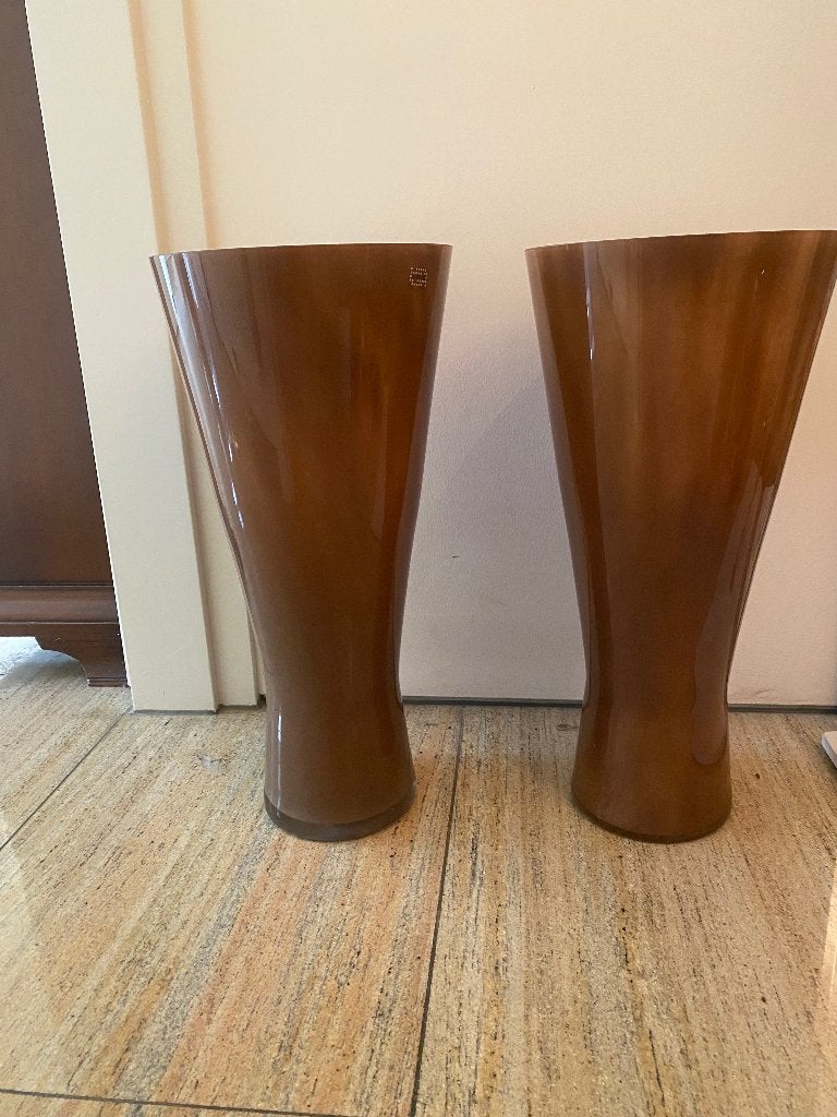 Vazen van glas, Ophalen, Bruin, 50 cm, Glas
