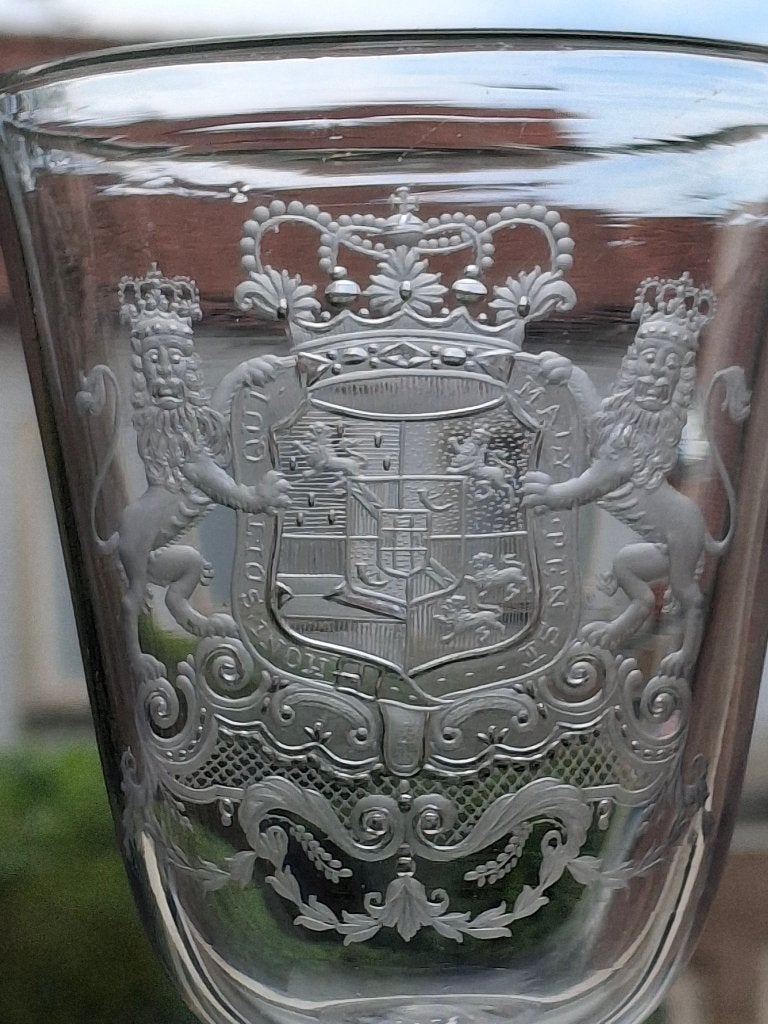 Wijnglas c1750, Willem IV van Oranje, Stadhouder Republiek, Antiek en Kunst, Ophalen of Verzenden