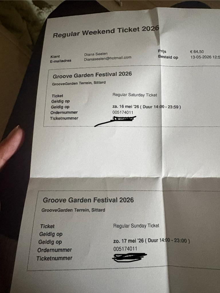 Groove garden weekend ticket te koop!, Tickets en Kaartjes, Eén persoon