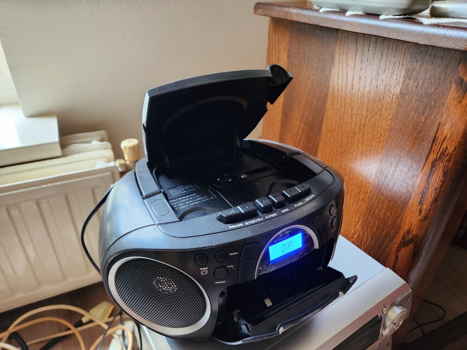 JVC Radio CD Cassette Speler - Draagbare Boombox, Ophalen, Gebruikt, Radio, Met cd-speler