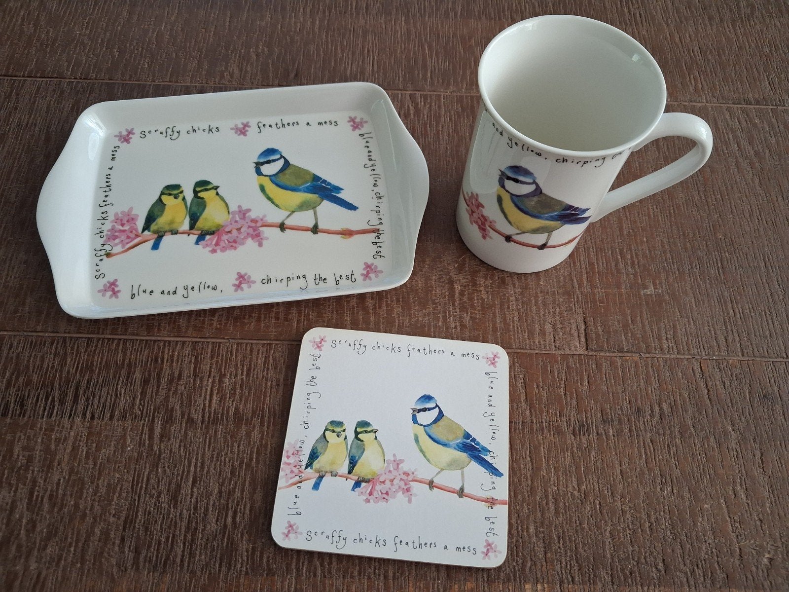 The Leonardo Collection:  servies setje pimpelmees, Huis en Inrichting, Overige merken, Overige typen, Nieuw, Ophalen of Verzenden