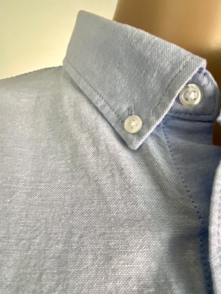 J435 Nieuw: katoenen blouse maat L=42/44 licht blauw, Kleding | Dames, Blauw, Maat 42/44 (L), Nieuw, Ophalen of Verzenden