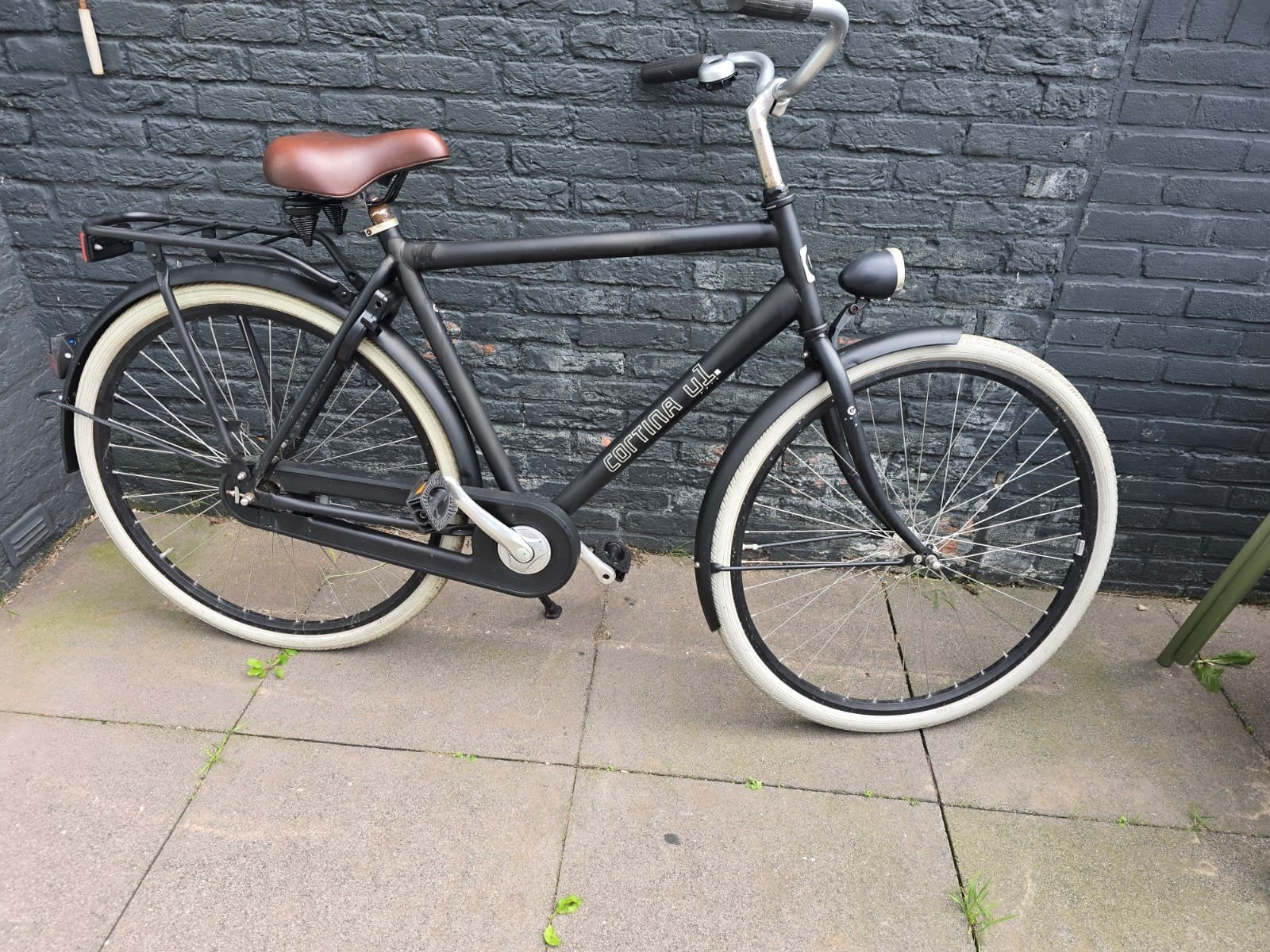 Cortina U1  Mat Zwart 28 inch 57 cm, Overige merken, Terugtraprem, Versnellingen, Ophalen of Verzenden