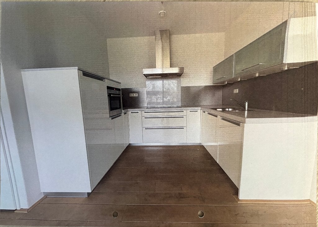 Complete Moderne U-keuken van Bruynzeel met Inbouwapparatuur, Ophalen, Gebruikt, U-keuken, Wit