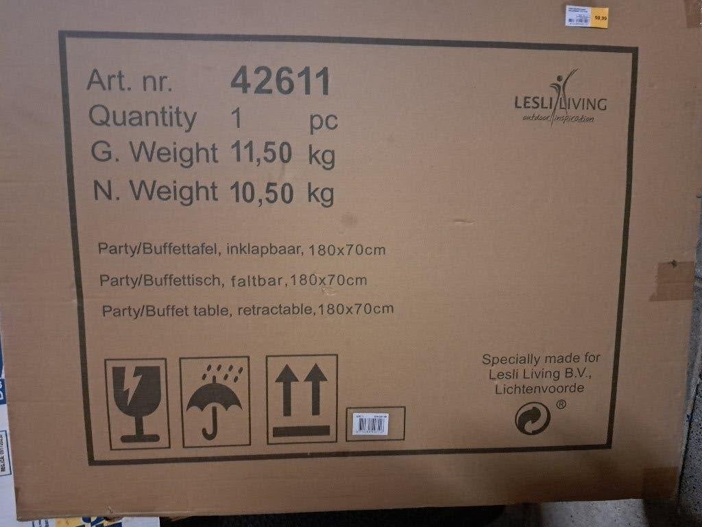 Partytafel/ buffettafel, Ophalen, Kunststof, Nieuw, 50 tot 100 cm