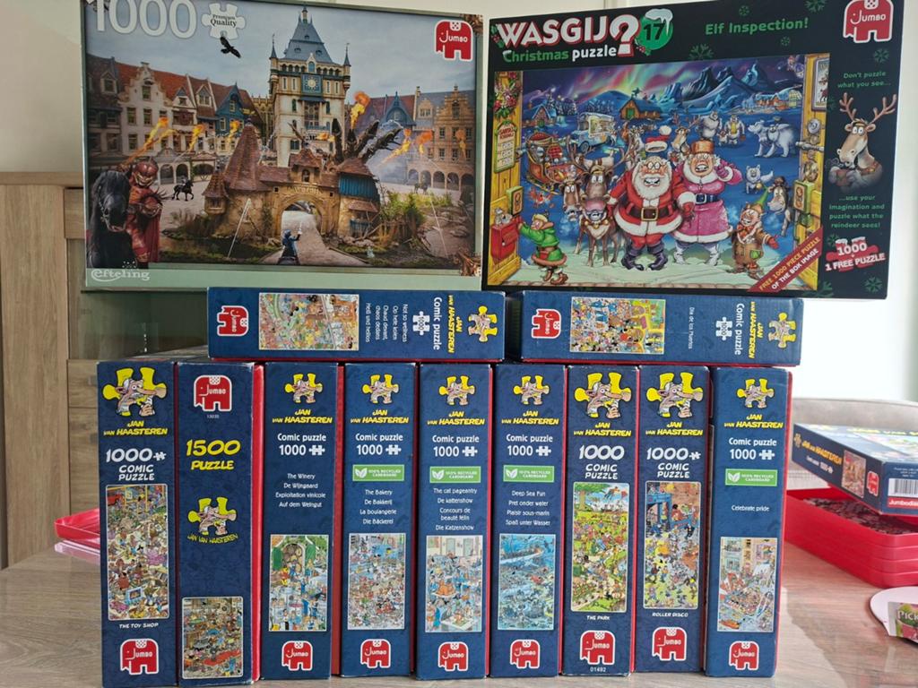 Jan van haasteren puzzels, wasgij puzzel en efteling puzzel, Ophalen of Verzenden, 500 t/m 1500 stukjes, Zo goed als nieuw