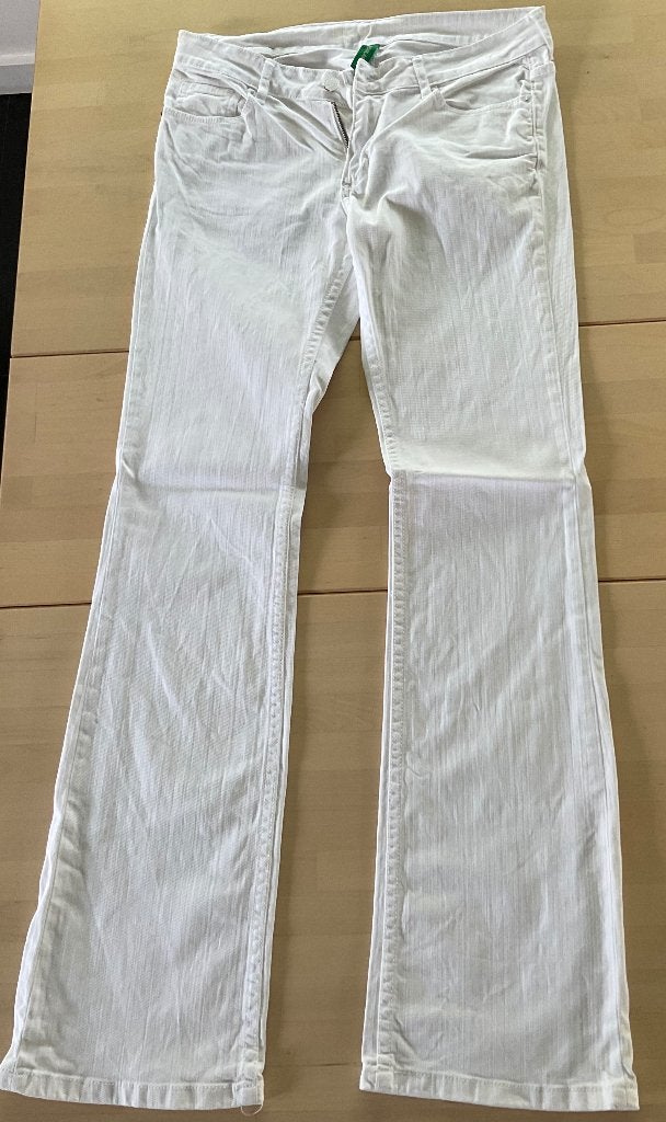Witte jeans, Kleding | Dames, Spijkerbroeken en Jeans, WE, Wit, Ophalen of Verzenden, Zo goed als nieuw