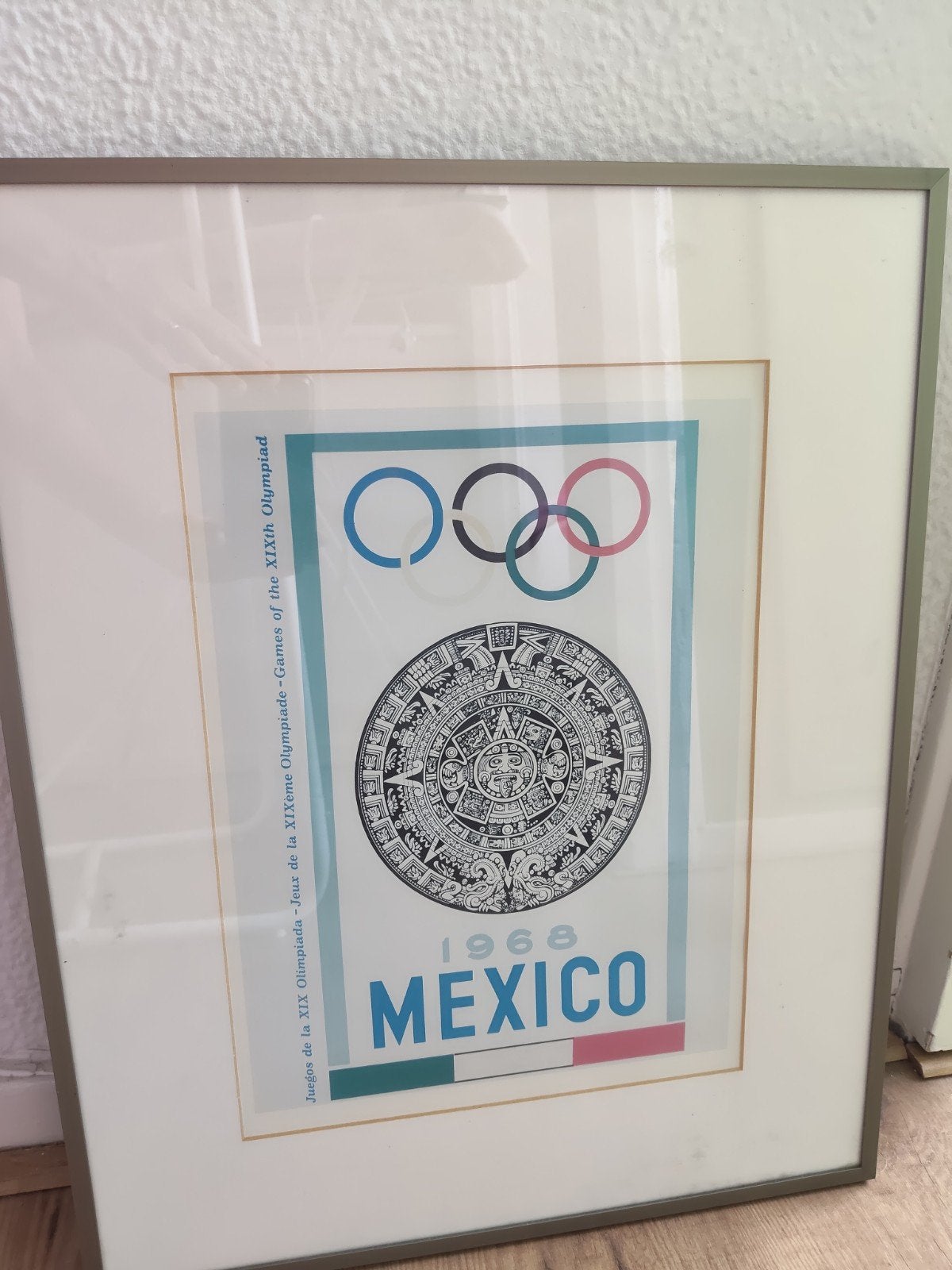 Olympische Spelen Mexico 1968 Poster - Ingelijst, Overig onderwerp, Papier/karton, Ophalen of Verzenden, Ingelijst