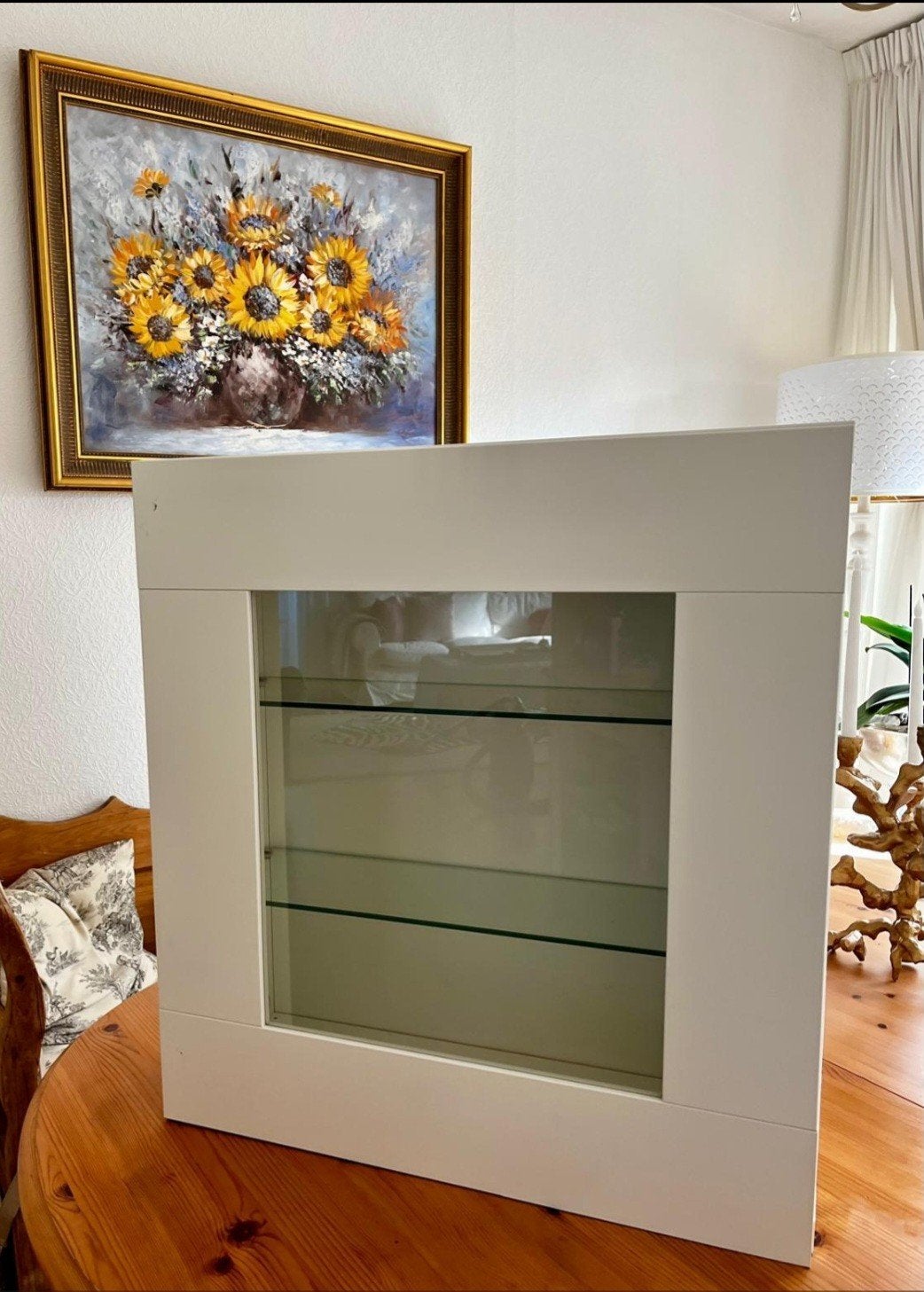 IKEA BESTÅ Wandkast met glazen deur en planken, Ophalen, Met deur(en), 50 tot 100 cm, Zo goed als nieuw