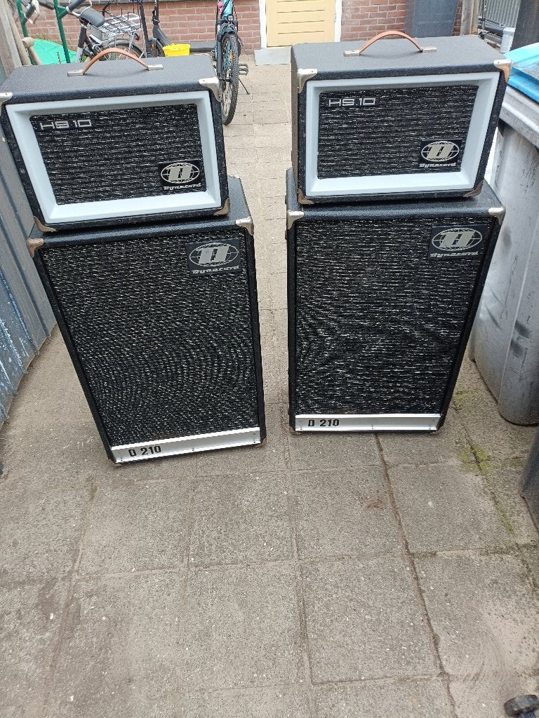 te koop 2 dynacord d210 en 2 hs 10, Gebruikt, 120 watt of meer, Front, Rear of Stereo speakers, Ophalen