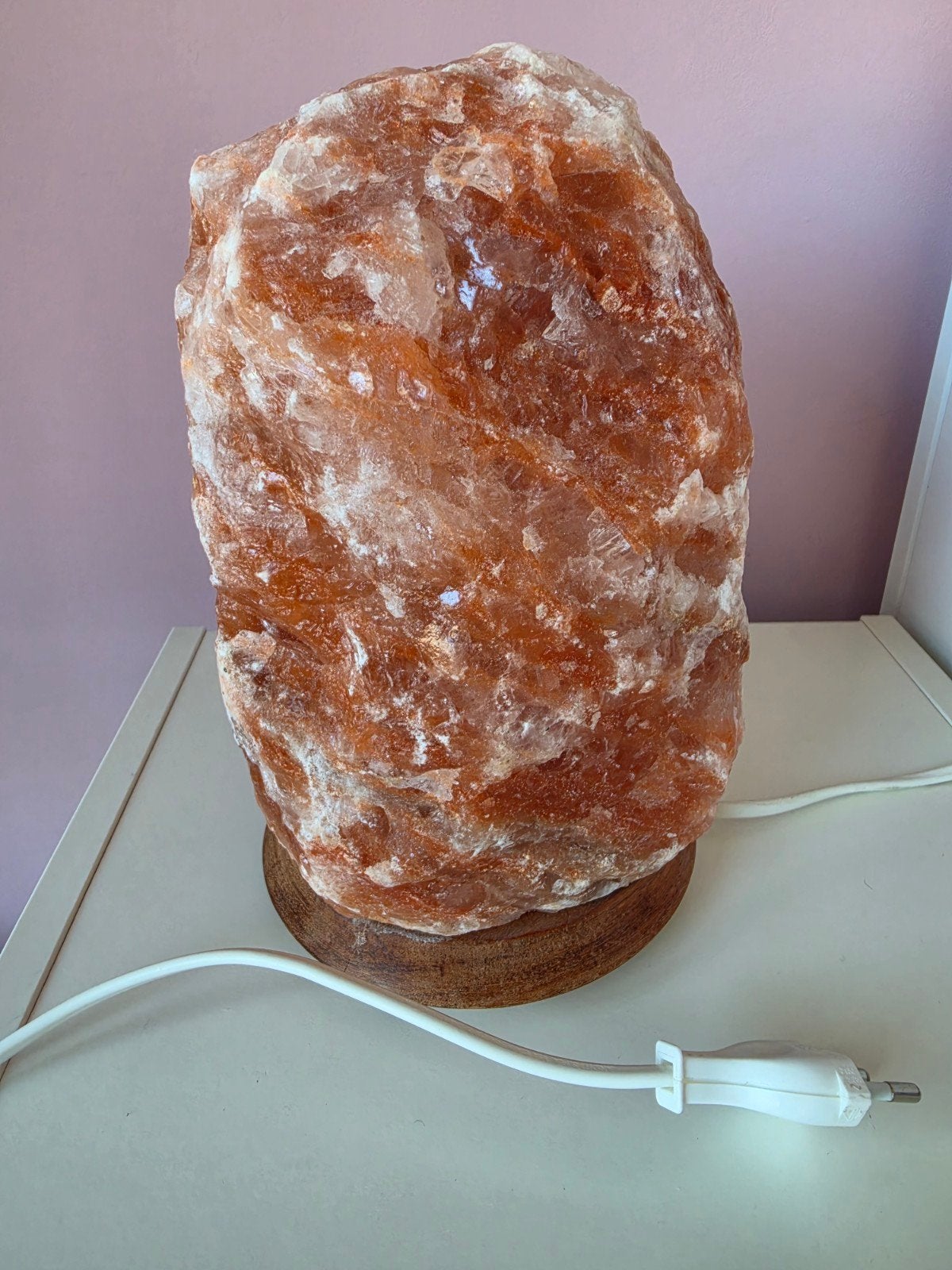 Himalaya Zoutlamp - Natuurlijke Sfeer en Welzijn, Overige merken, Natuurlijk materiaal, Zo goed als nieuw, Oranje