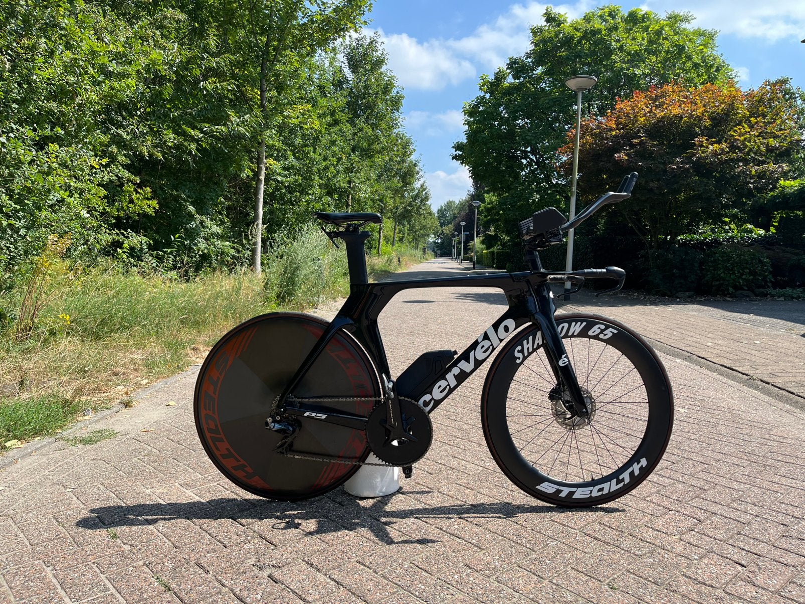 Cervelo P5 disc met dicht wiel en wielset 60., Carbon, Zo goed als nieuw, Meer dan 20 versnellingen, 53 tot 57 cm