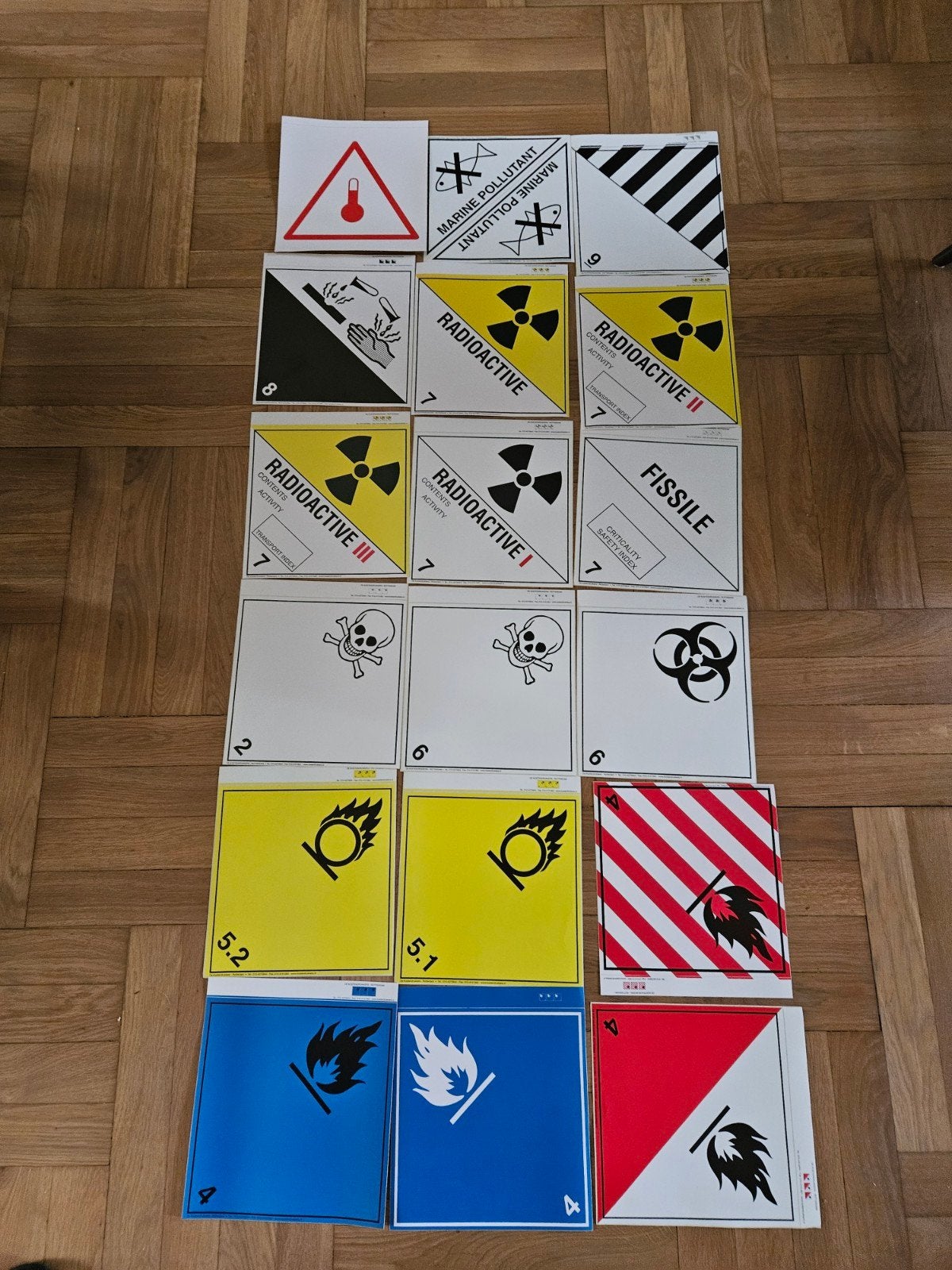 adr gevarenklasse stickers 25x25, Ophalen of Verzenden