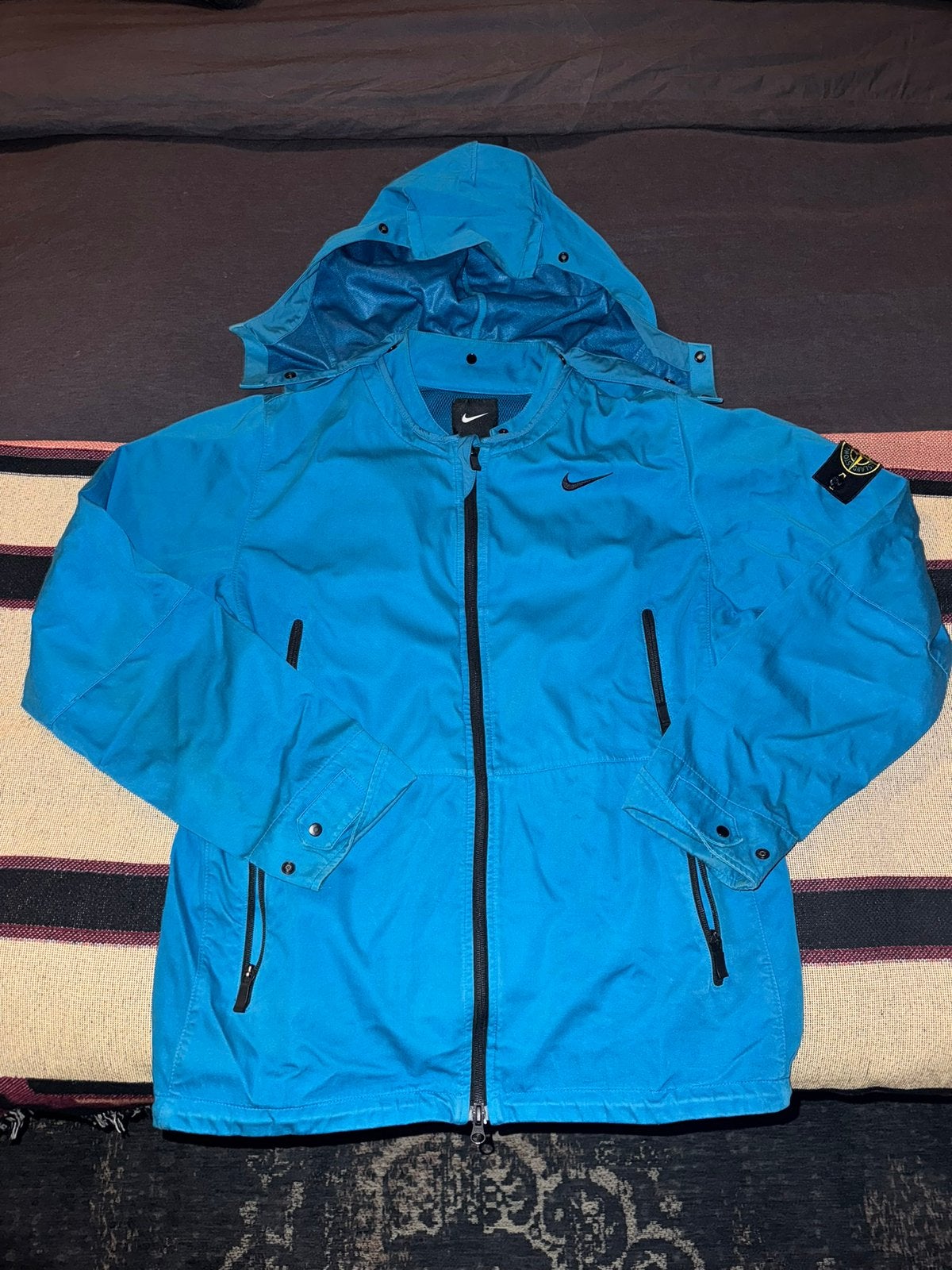 Stone Island x Nike golf jacket maat L, Verzenden, Zo goed als nieuw, Maat 52/54 (L), Blauw