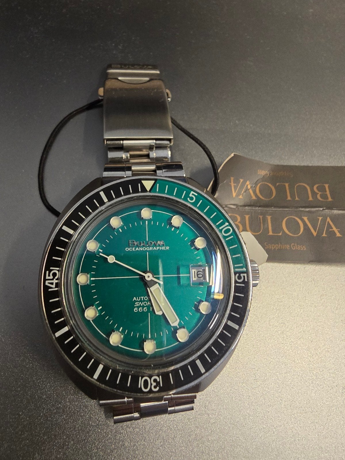 Bulova Oceanographer Devil Diver Groen Herenhorloge. Nieuw!, Sieraden, Tassen en Uiterlijk, Horloges | Heren, Ophalen of Verzenden
