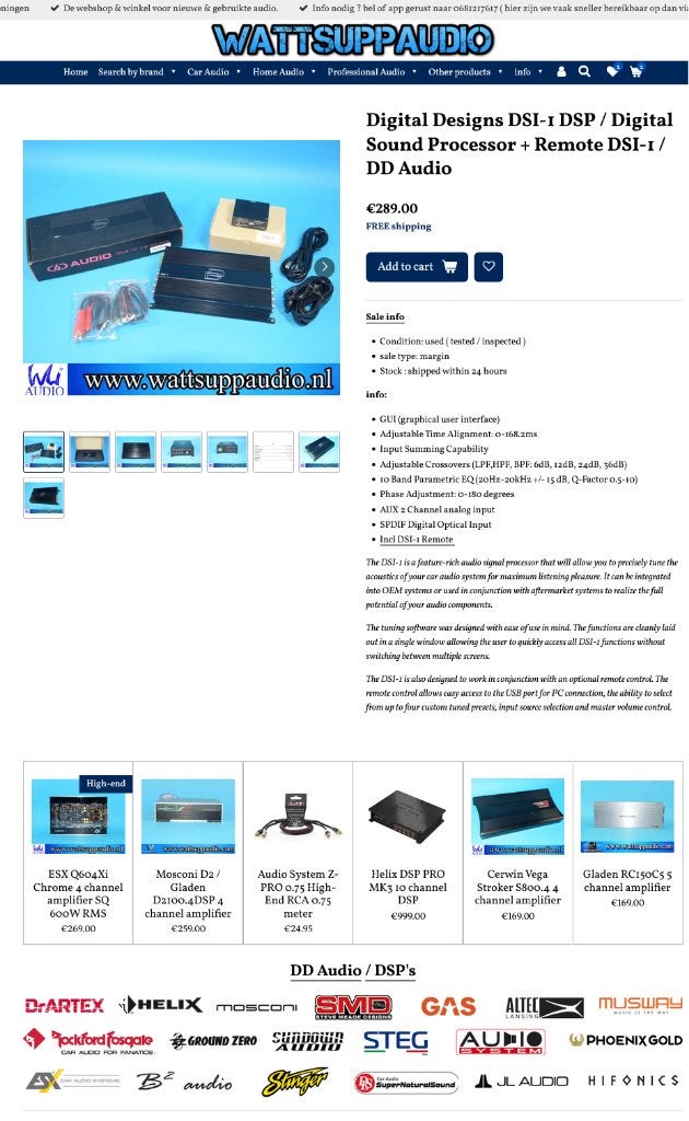 Digital Designs DSI-1 DSP/ Sound Processor + DSI-1/DD Audio, Gebruikt, ., Ophalen of Verzenden, .