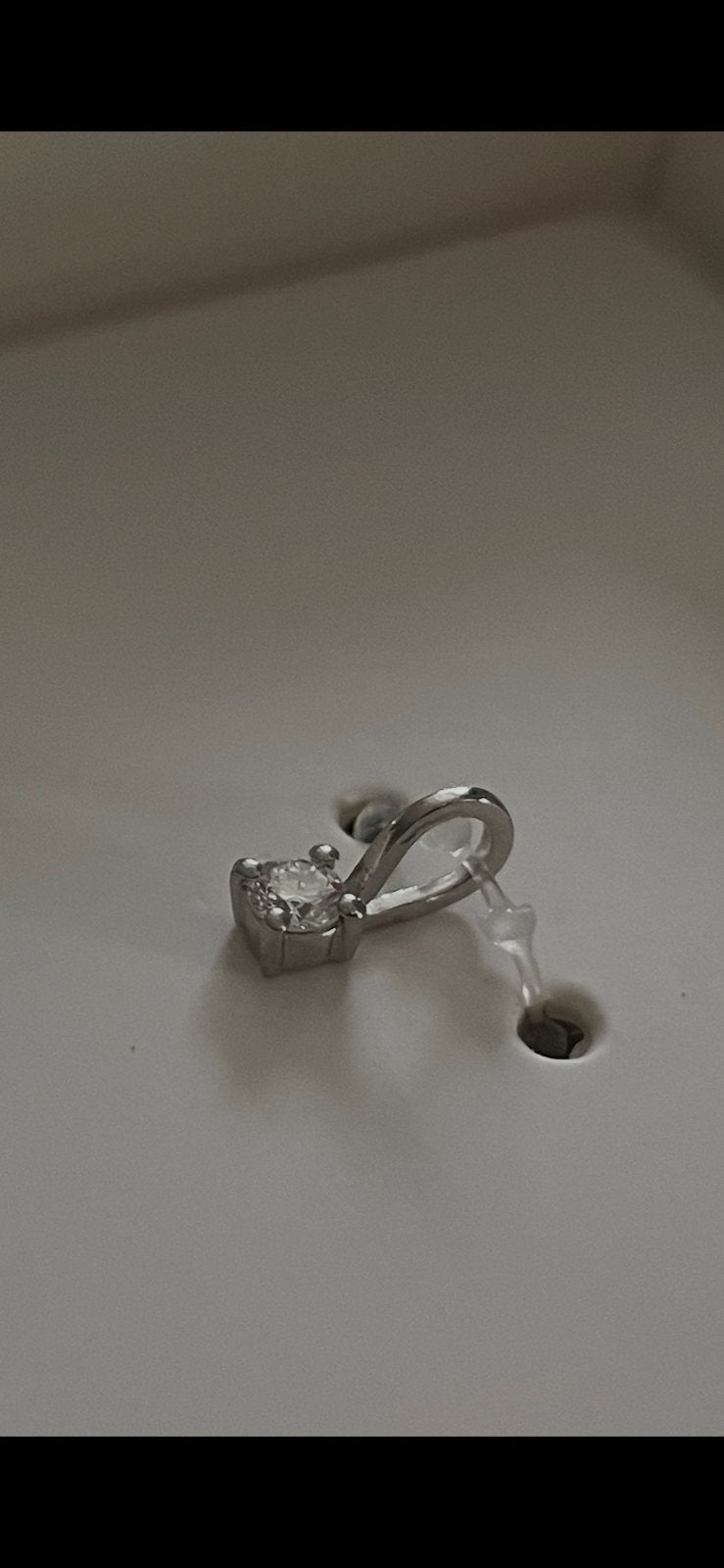 Lab grown diamant in zilveren hangertje, Ophalen of Verzenden, Nieuw, Zilver