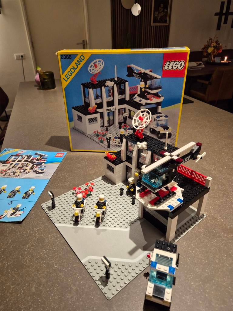 Lego Politiebureau nr. 6386 + doos + instructies, Compleet, Lego, Ophalen of Verzenden, Complete set