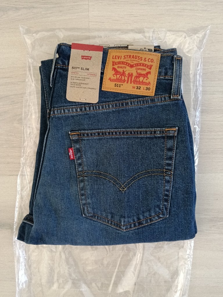 Levi's 511 spijkerbroek slim stretch maat W32L30 , nieuw ., Kleding | Heren, Spijkerbroeken en Jeans, Blauw, Nieuw, W32 (confectie 46) of kleiner