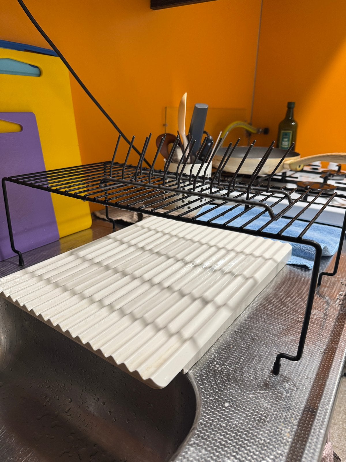 Ikea dish drying rack set (1 plate, 2 racks), Tuin en Terras, Ophalen of Verzenden, Zo goed als nieuw, Wasrek
