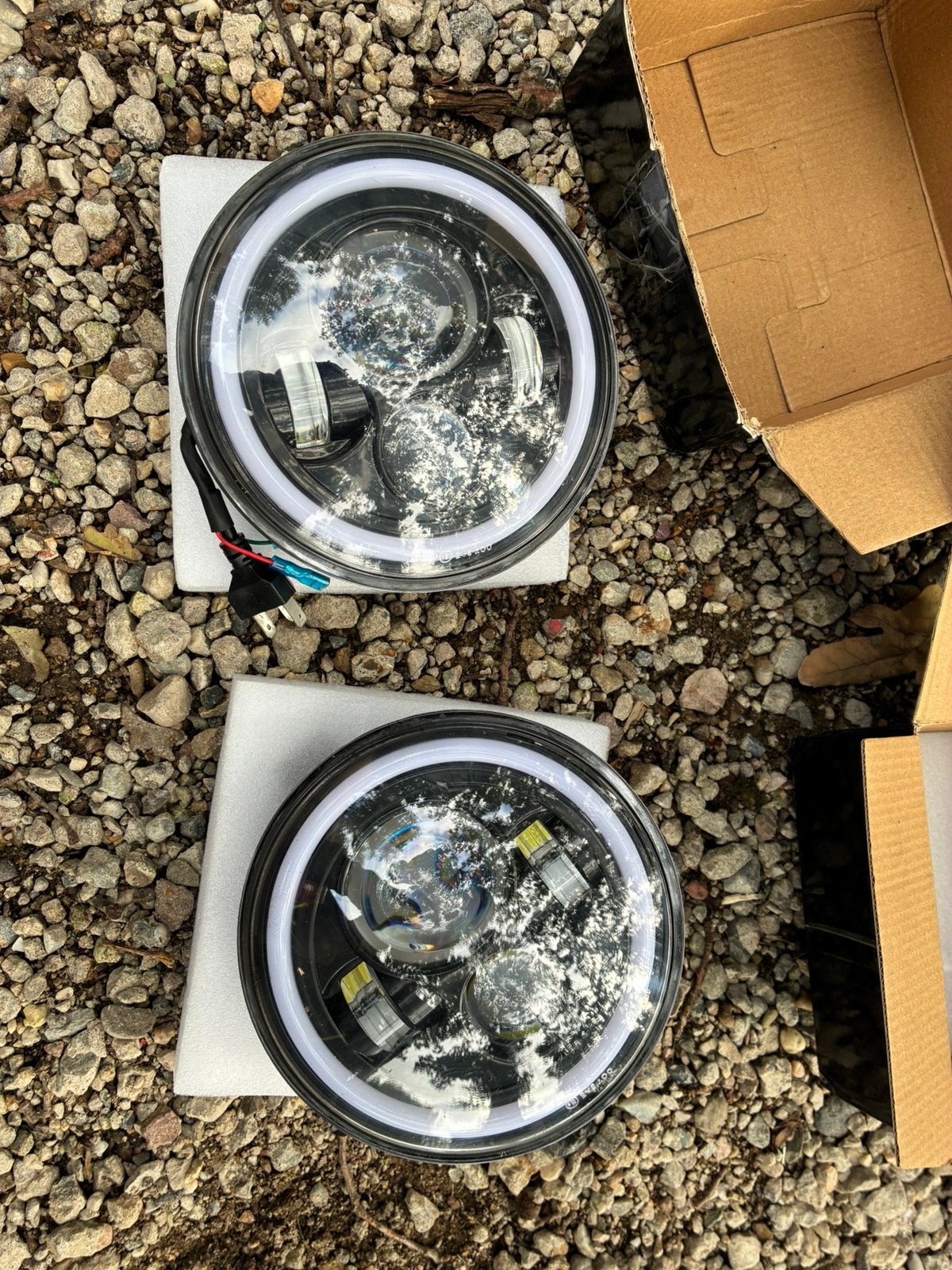 Zo goed als nieuwe lada niva led koplampen, Ophalen of Verzenden