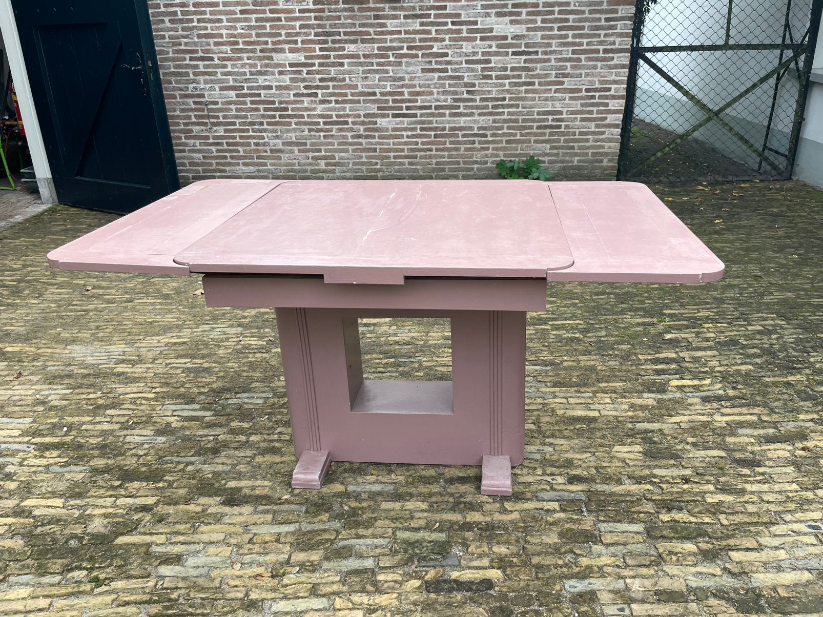 Houten tafel uitschuifbaar / opknapper, Ophalen, 50 tot 100 cm, Zo goed als nieuw, 150 tot 200 cm