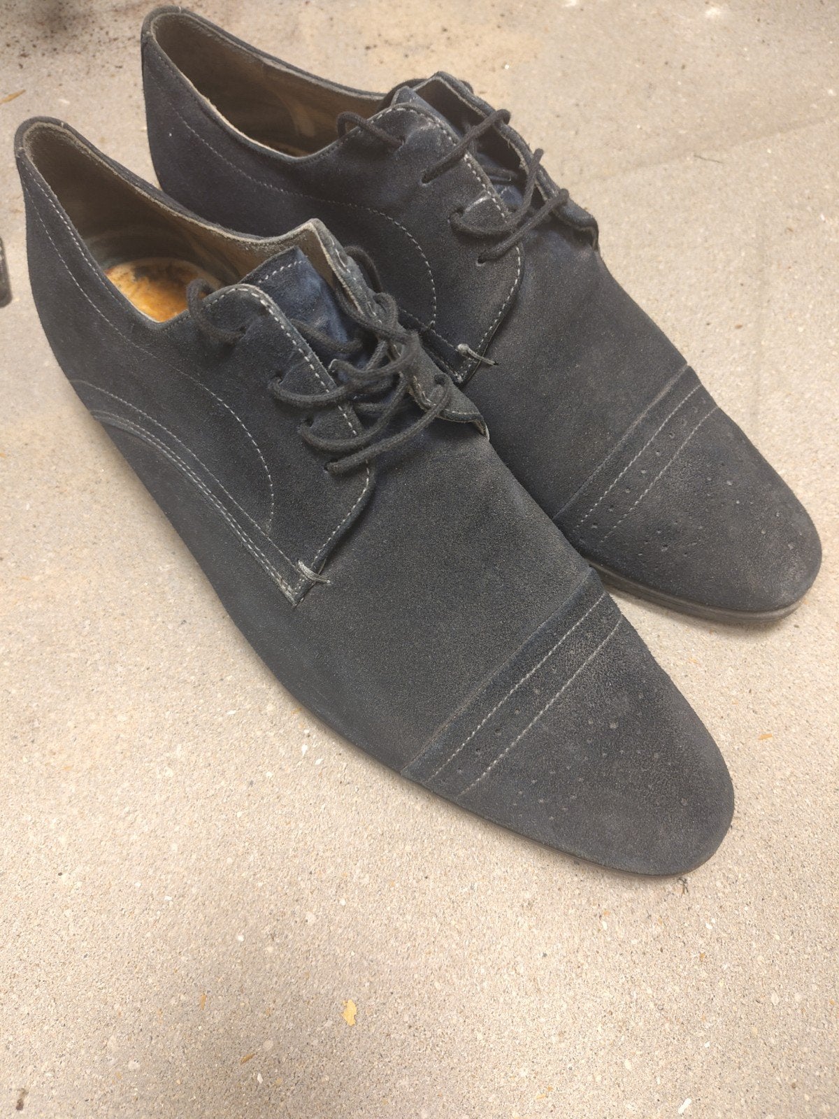 Vera gomma suède blauw maat 45 schoenen, Ophalen, Zo goed als nieuw, Blauw