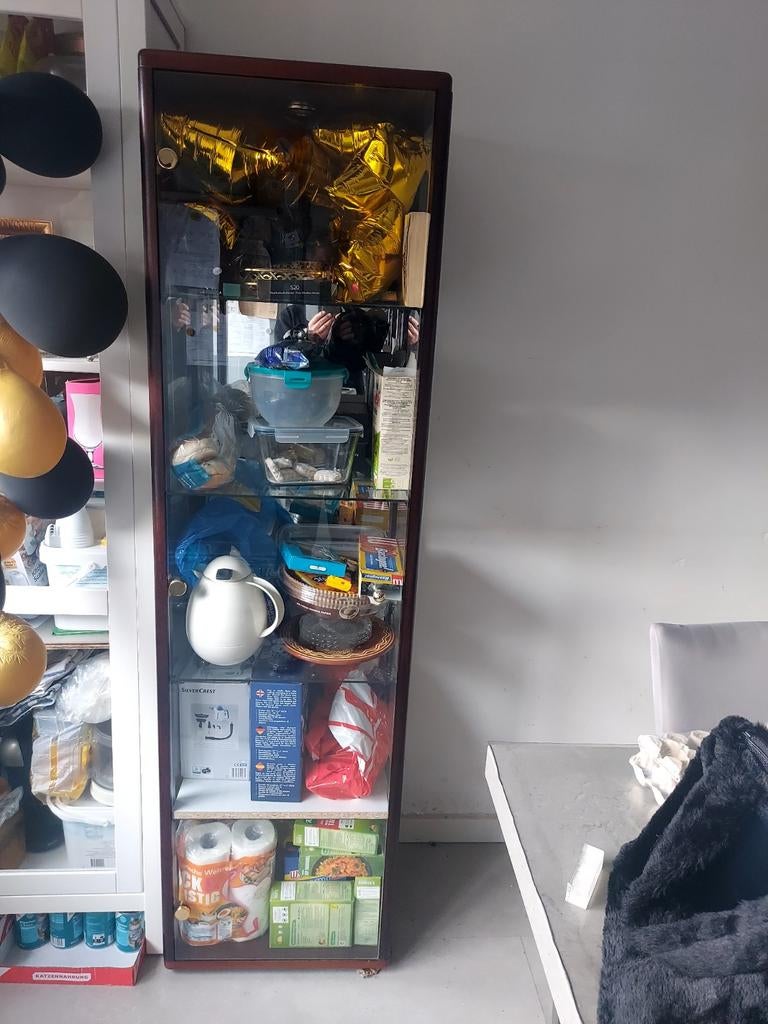 Vitrinekast, Huis en Inrichting, Kasten | Vitrinekasten, Ophalen, Glas, 50 tot 100 cm, 150 tot 200 cm