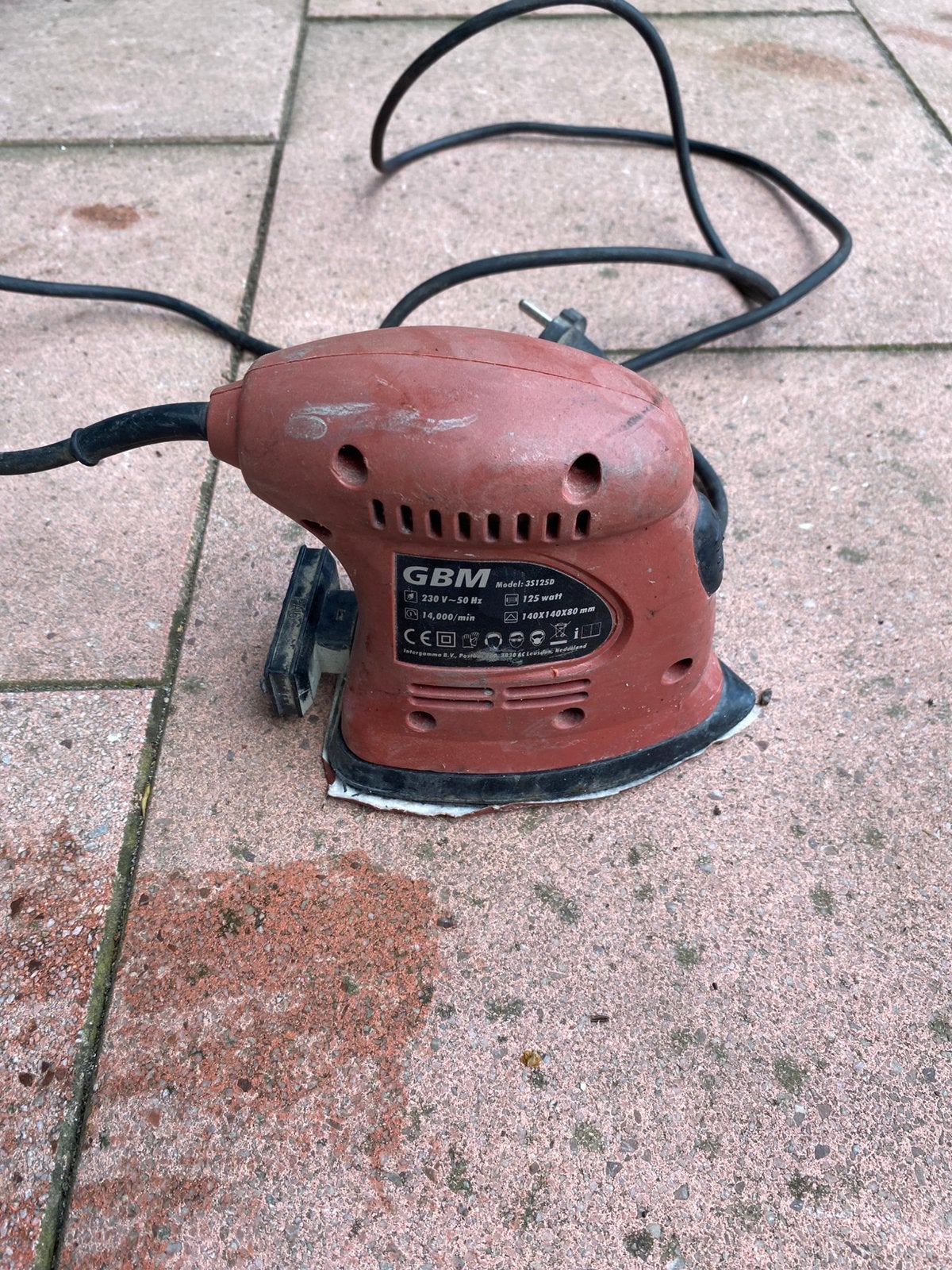 Schuurmachine 350W |125mm exc. roterend - OS125, Doe-het-zelf en Verbouw, Gereedschap | Schuurmachines, Ophalen of Verzenden, Zo goed als nieuw