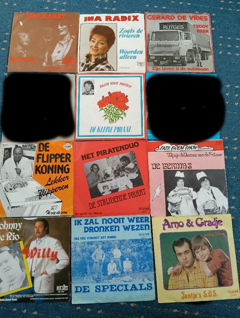 10 nederlandstalige singles, Ophalen of Verzenden, Gebruikt, 12 inch, Levenslied of Smartlap
