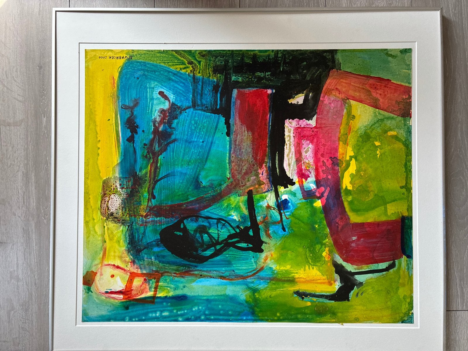 Abstract Schilderij Conny Spuybroek - Gemengde Techniek, Antiek en Kunst, Kunst | Schilderijen | Abstract, Ophalen