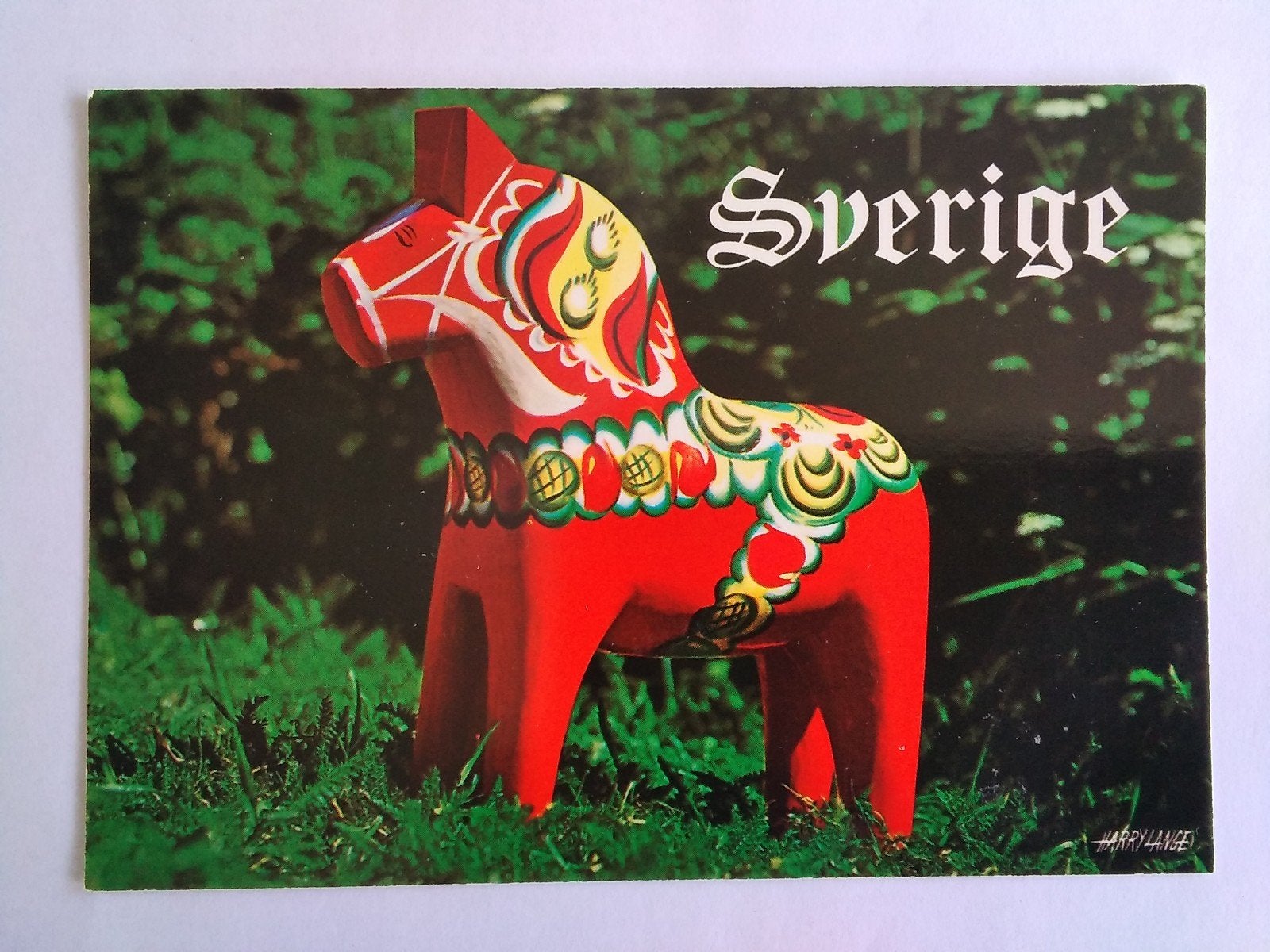 Ansichtkaart Zweden Sverige Dalarna paardje, Verzenden