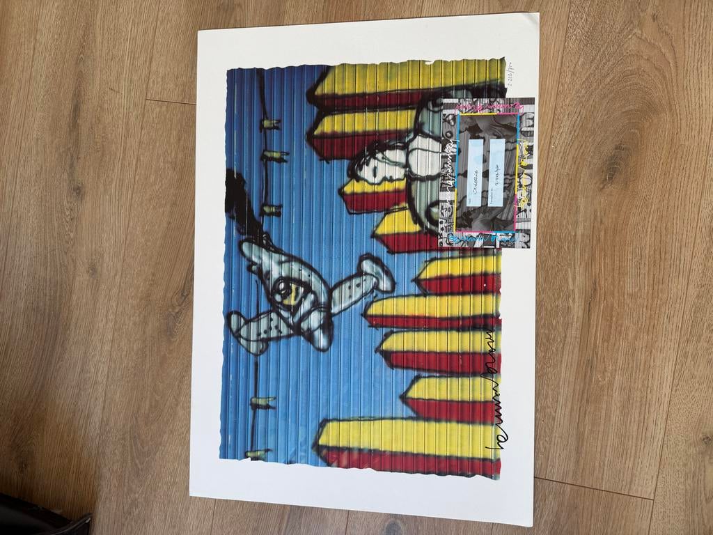 Herman Brood poster Vliegtuig, Verzamelen, Ophalen, A1 t/m A3, Muziek, Rechthoekig Staand